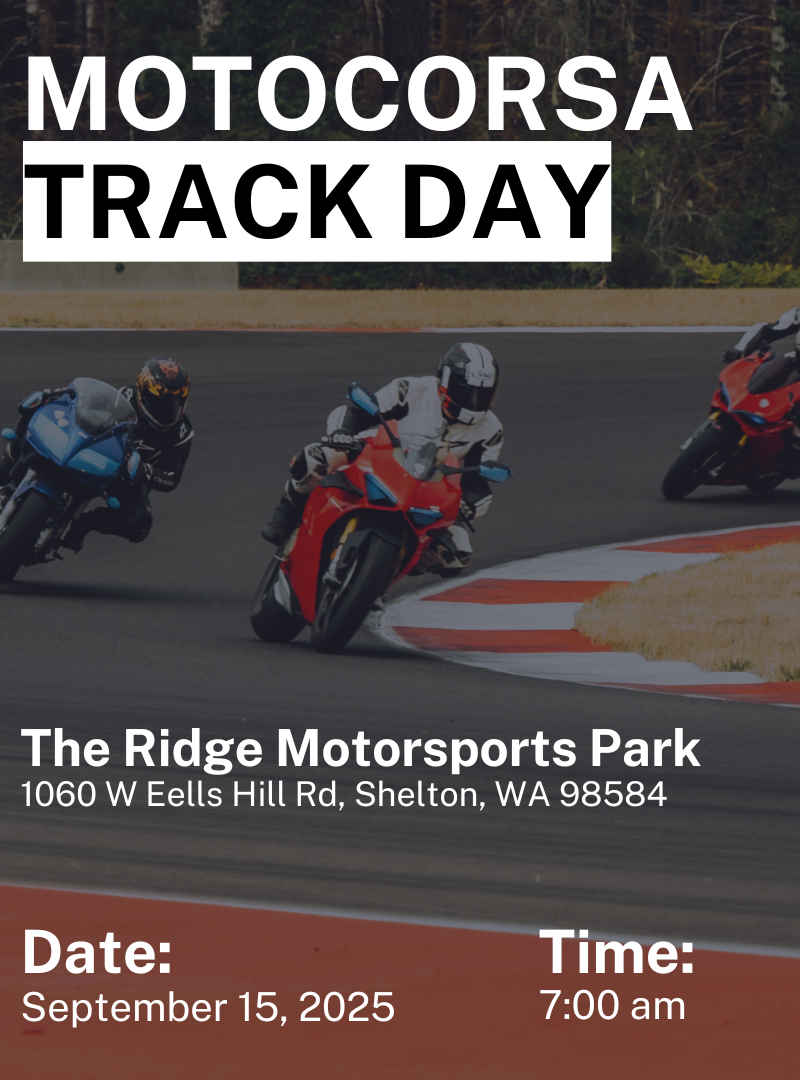 2025 Track Day: The Ridge Motorsports Park: Sept. 15