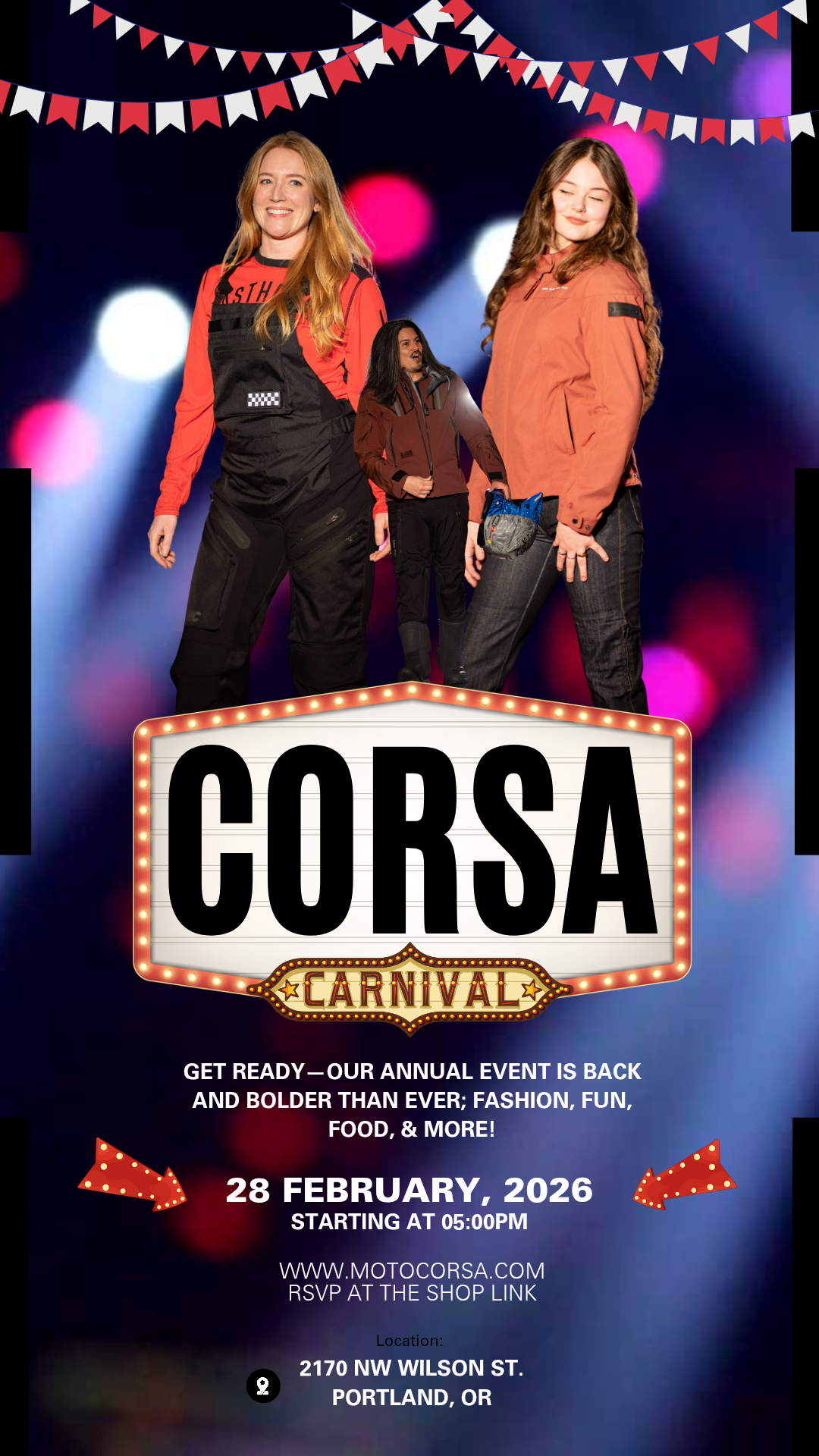Corsa Carnival: Fashion Show & more!