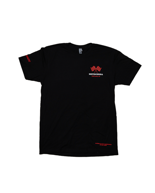 Motocorsa Checkered Tee - Black