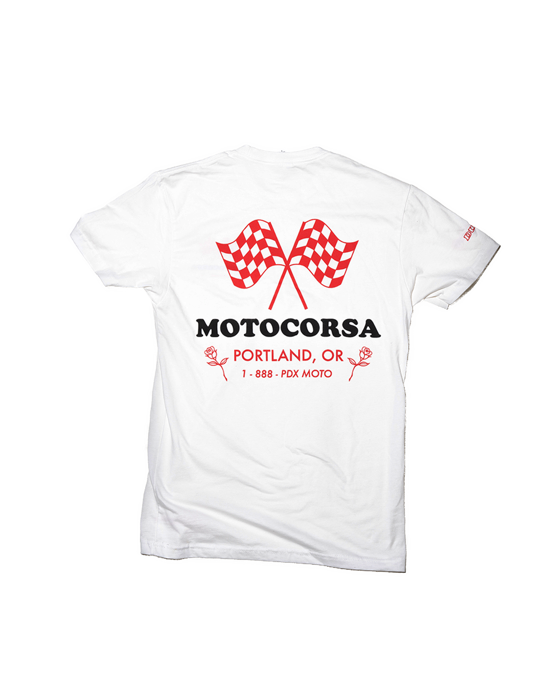 Motocorsa Checkered Tee - White