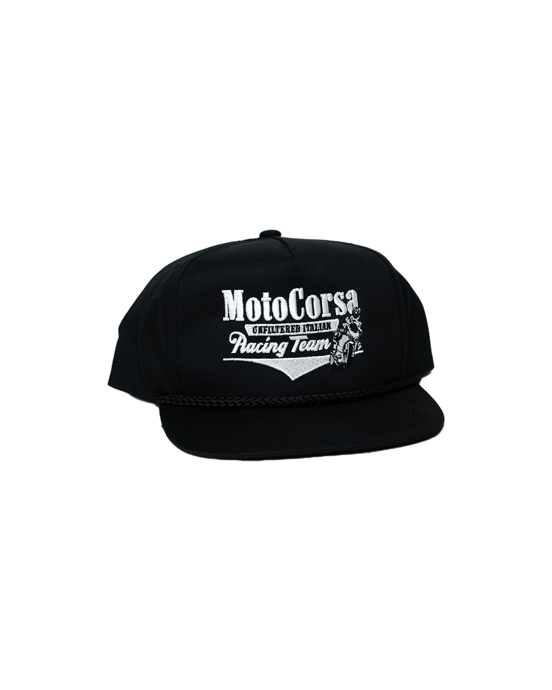 MotoCorsa Unfiltered Italian Hat - Black