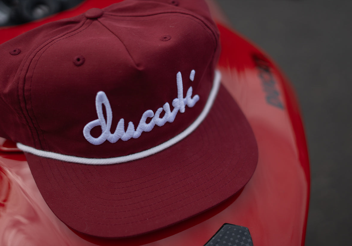 Ducati Calligraphy Hat : Maroon