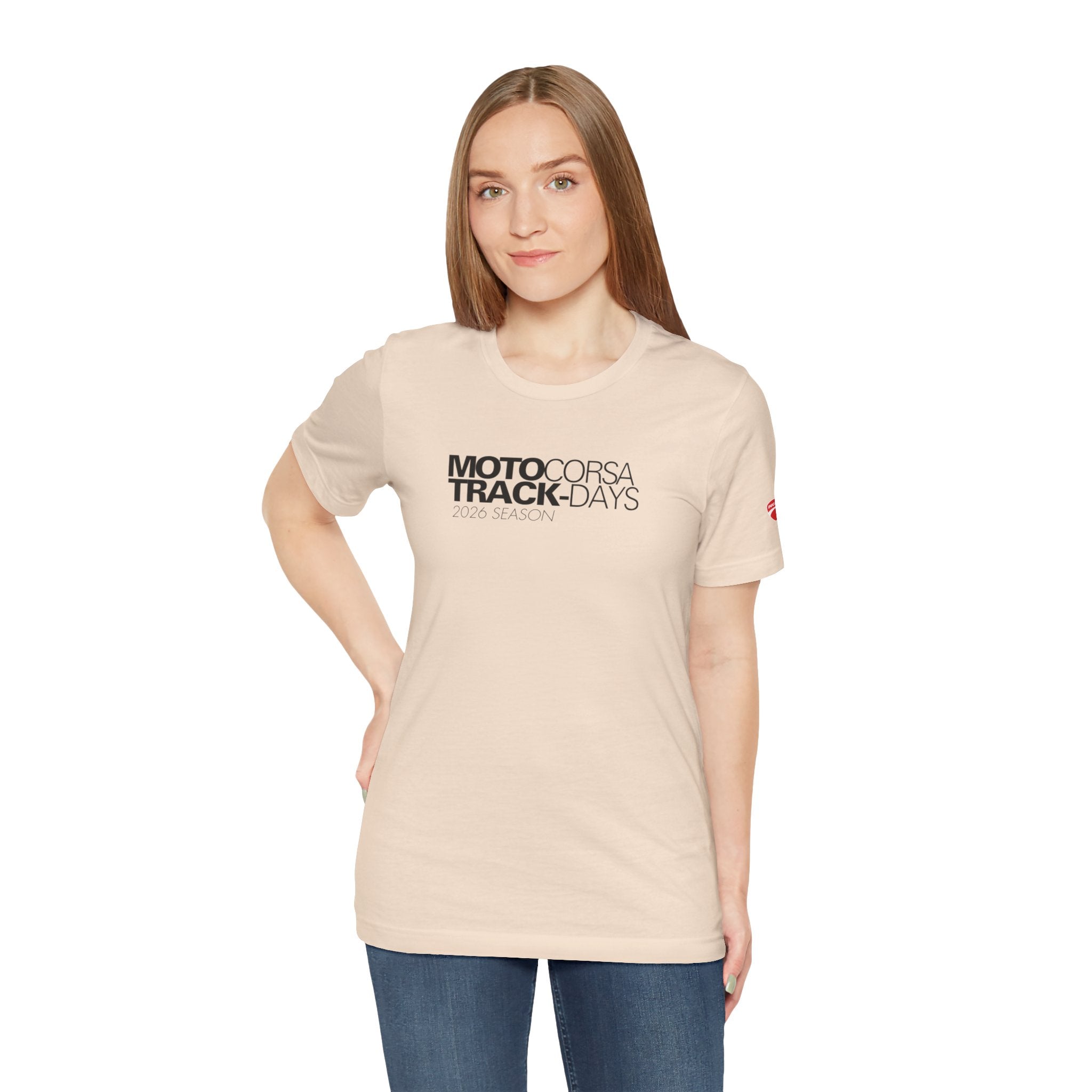 2026 MotoCorsa Track Days Tee — Black Lettering