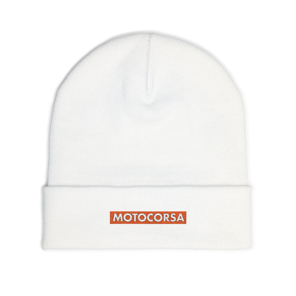 Motocorsa Embroidered Knit Beanie