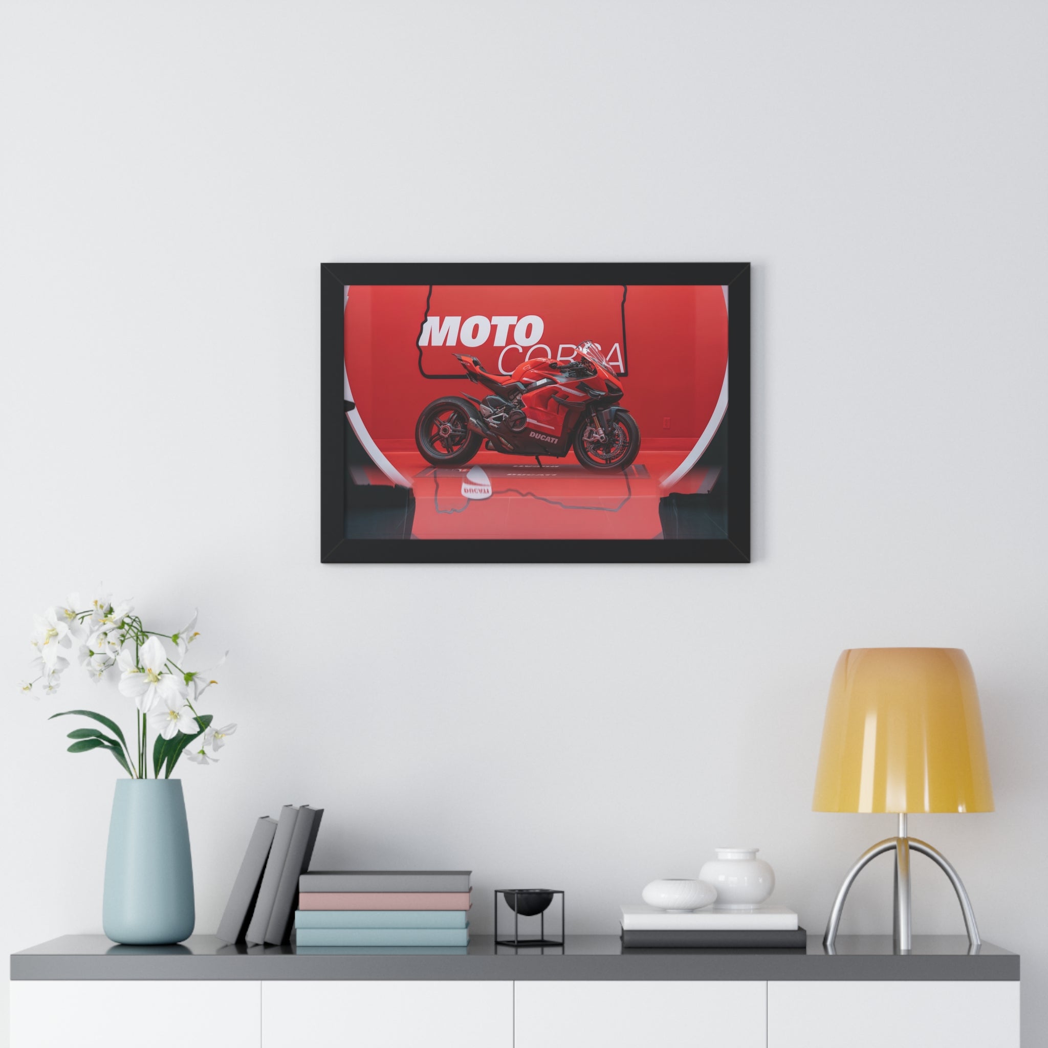Ducati Superleggera V4 Framed Horizontal Poster