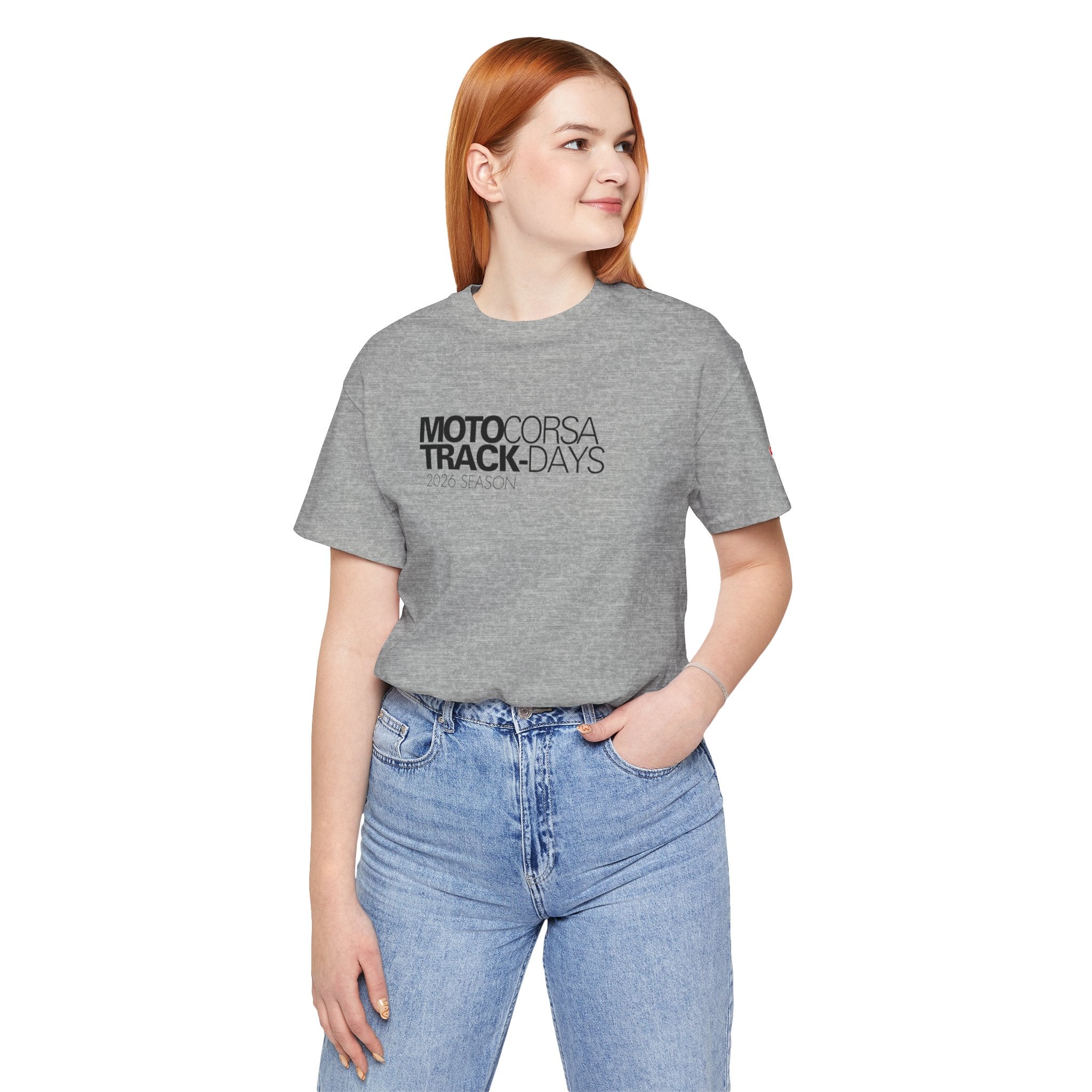 2026 MotoCorsa Track Days Tee — Black Lettering
