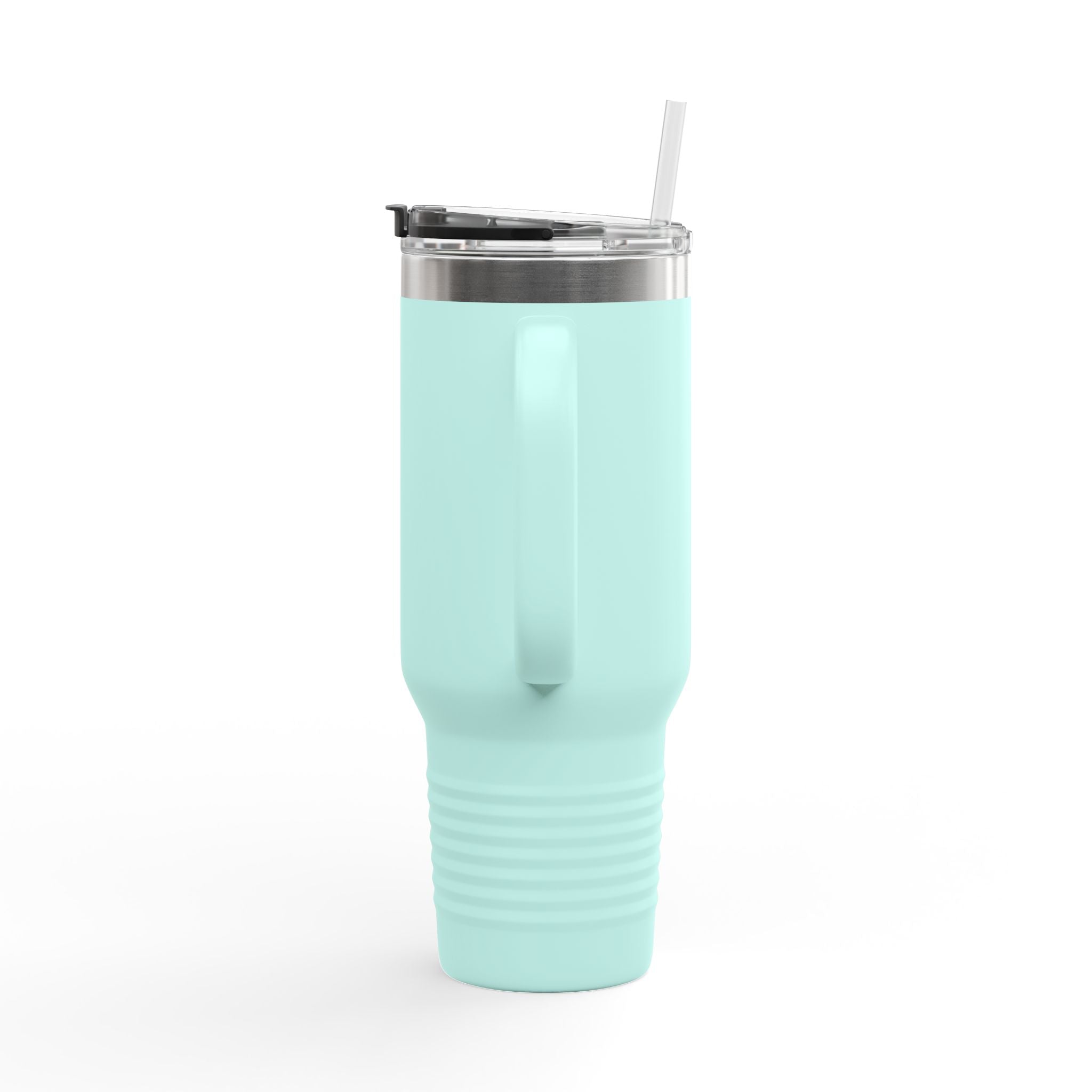 MotoCorsa 40oz Insulated Travel Mug — Red Vacuum Tumbler with Straw & Handle