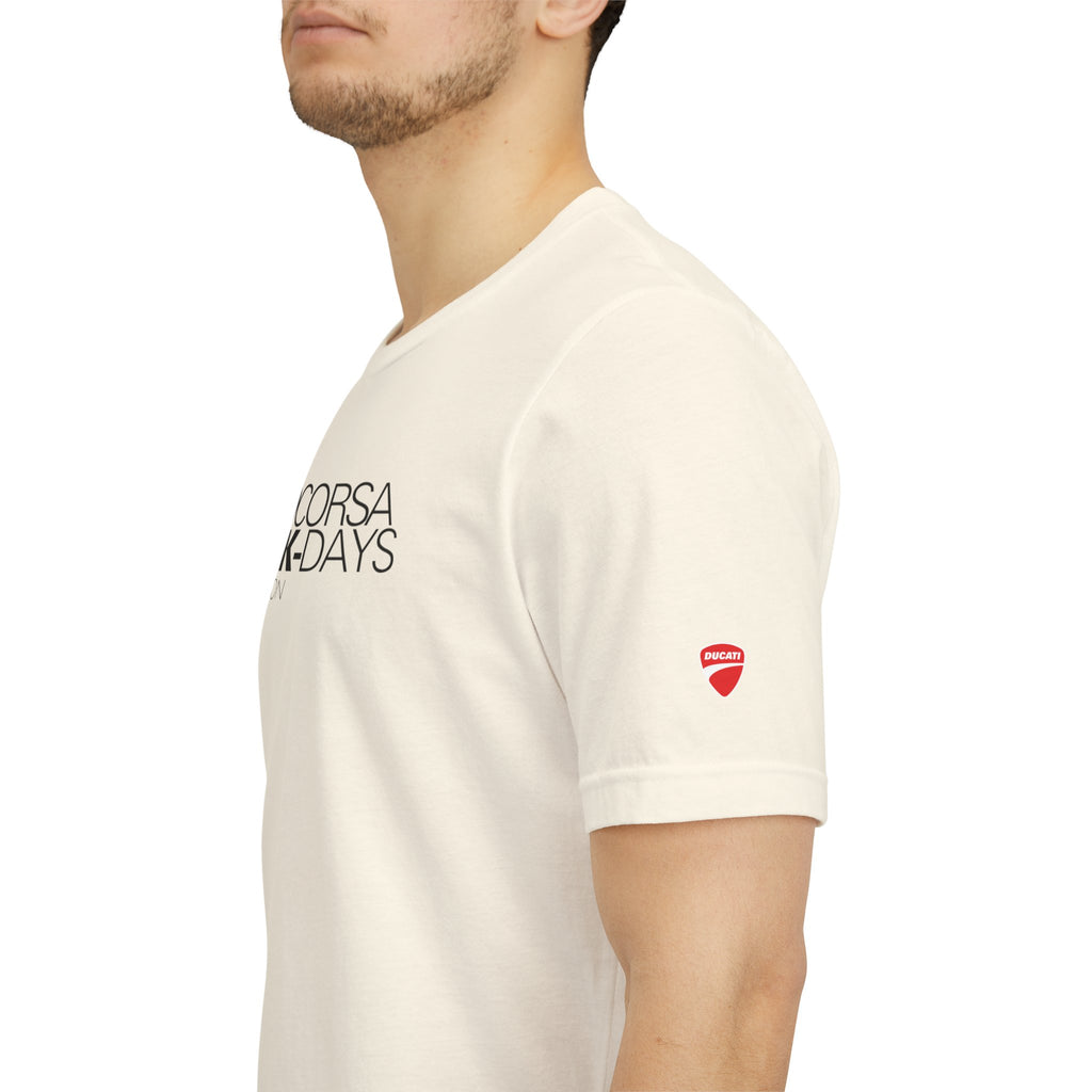 2026 MotoCorsa Track Days Tee — Black Lettering