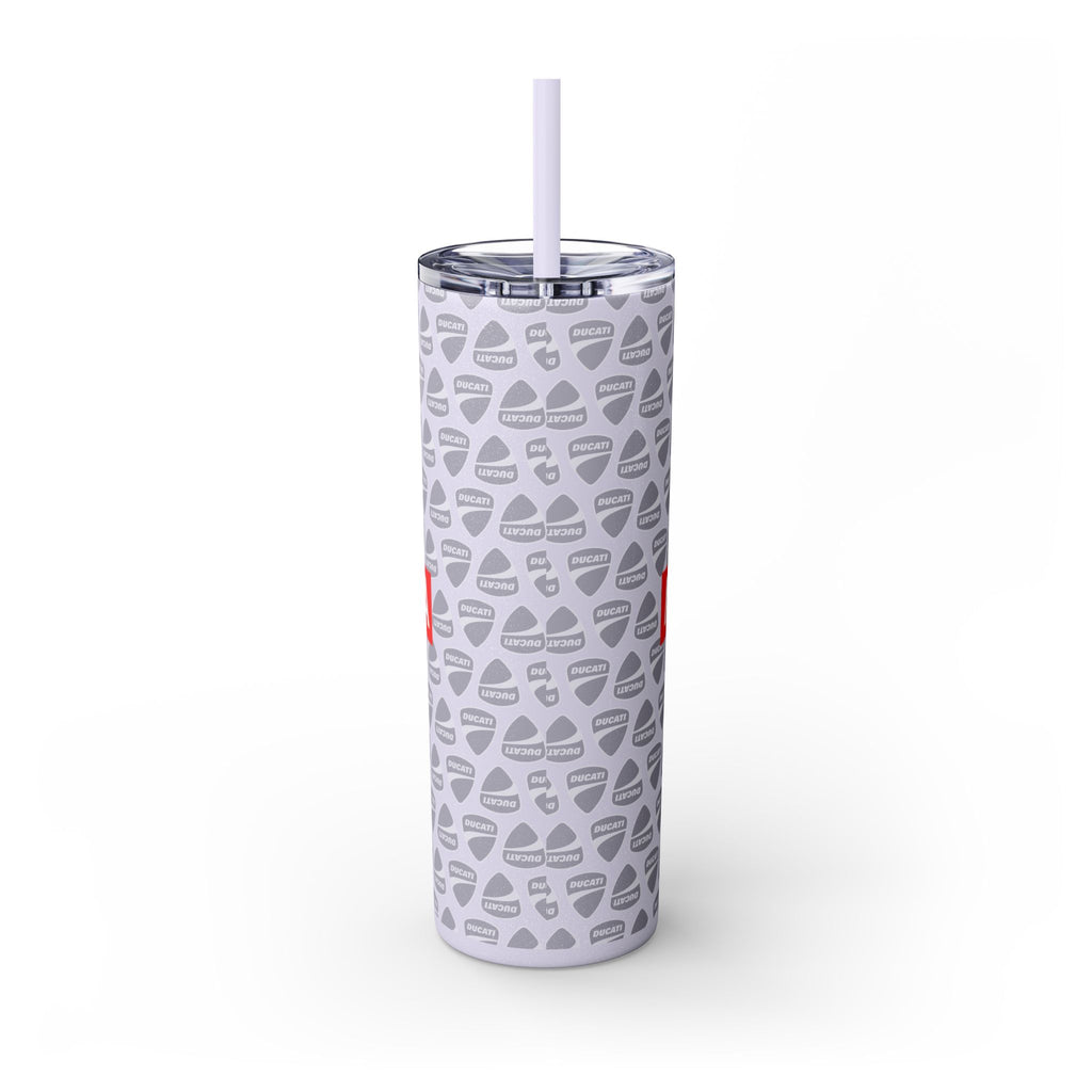 Skinny 20oz Tumbler with Straw — MotoCore Logo Pattern