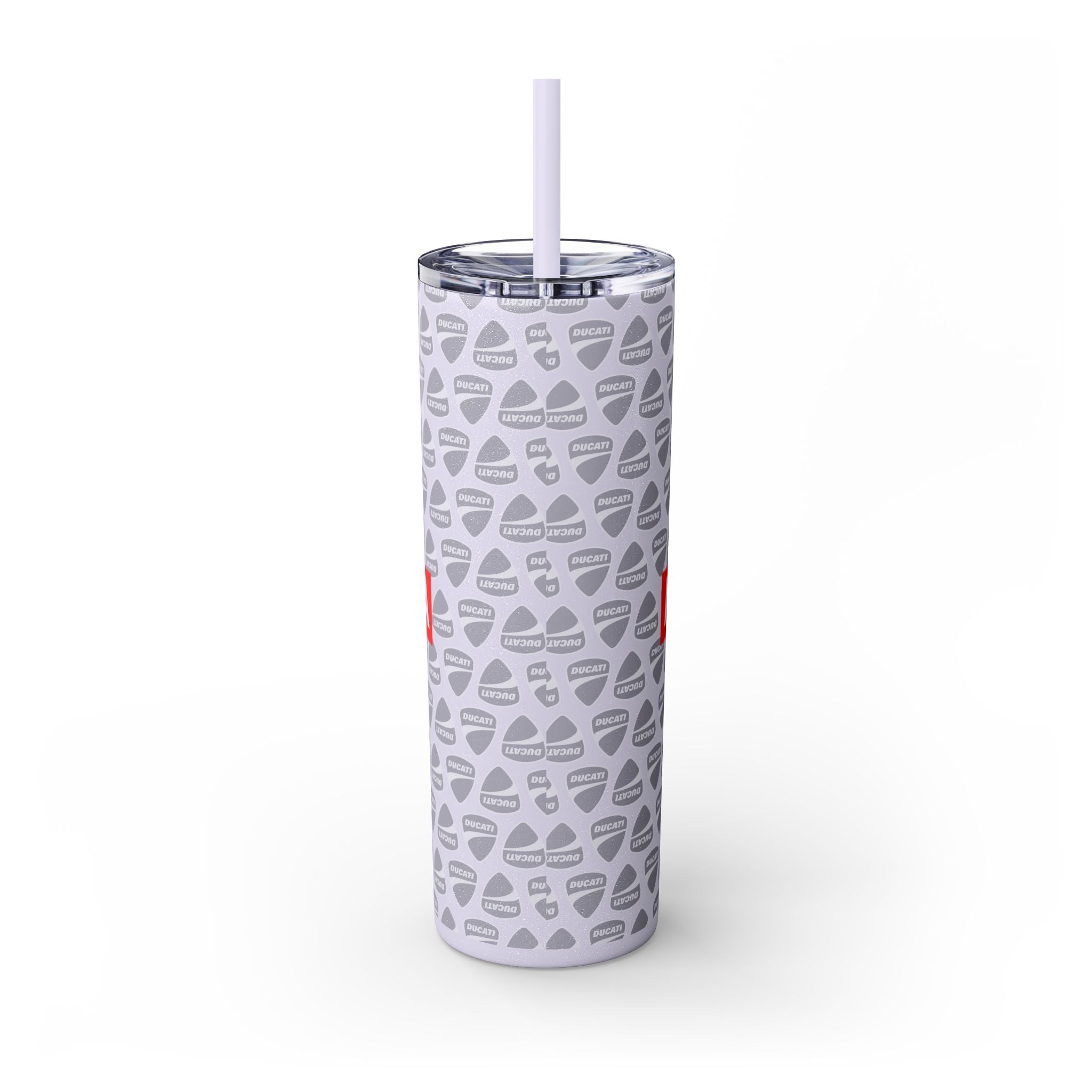 Skinny 20oz Tumbler with Straw — MotoCore Logo Pattern