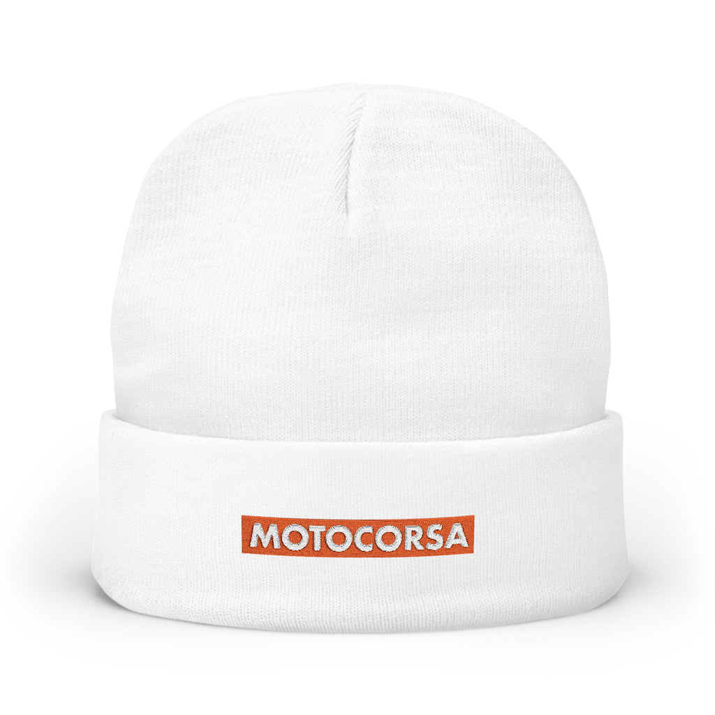 Motocorsa Embroidered Knit Beanie
