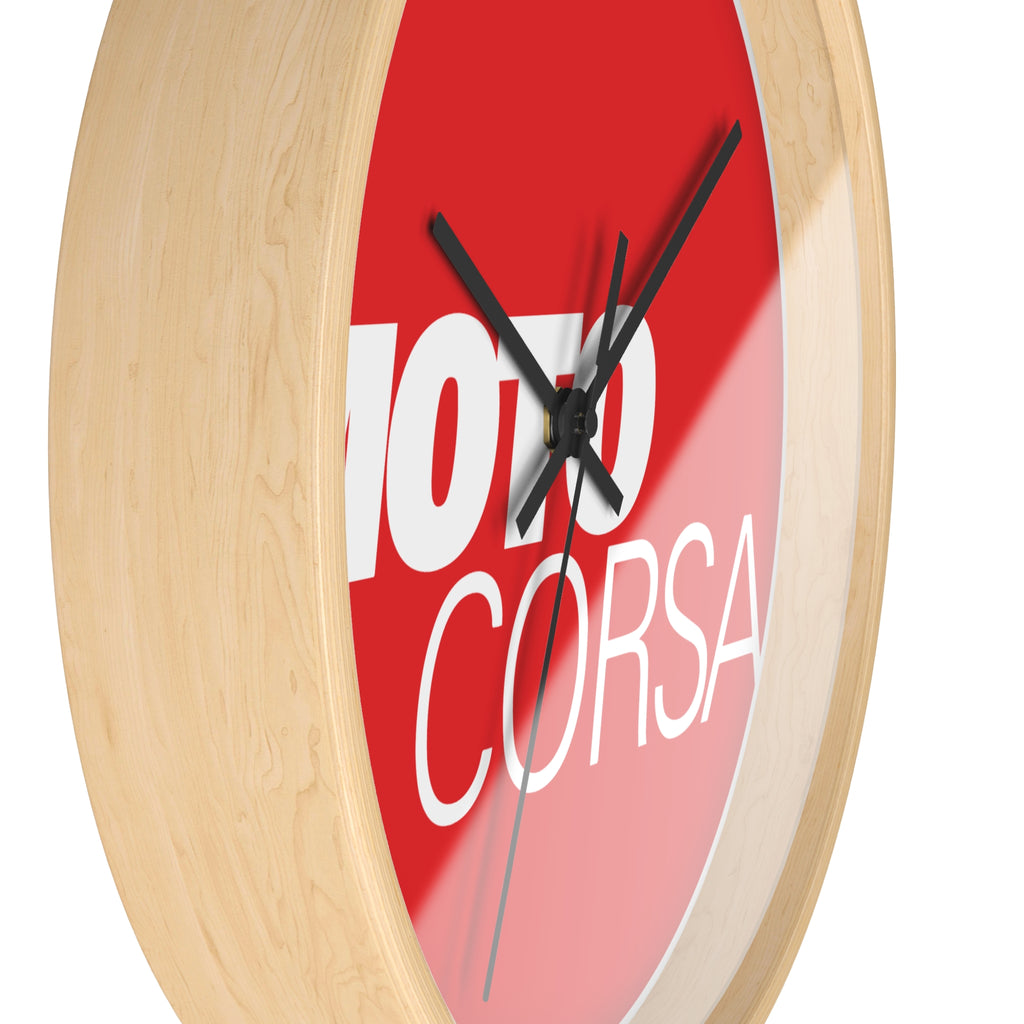 Moto Corsa Racing Wall Clock — Red Motorsport Decor