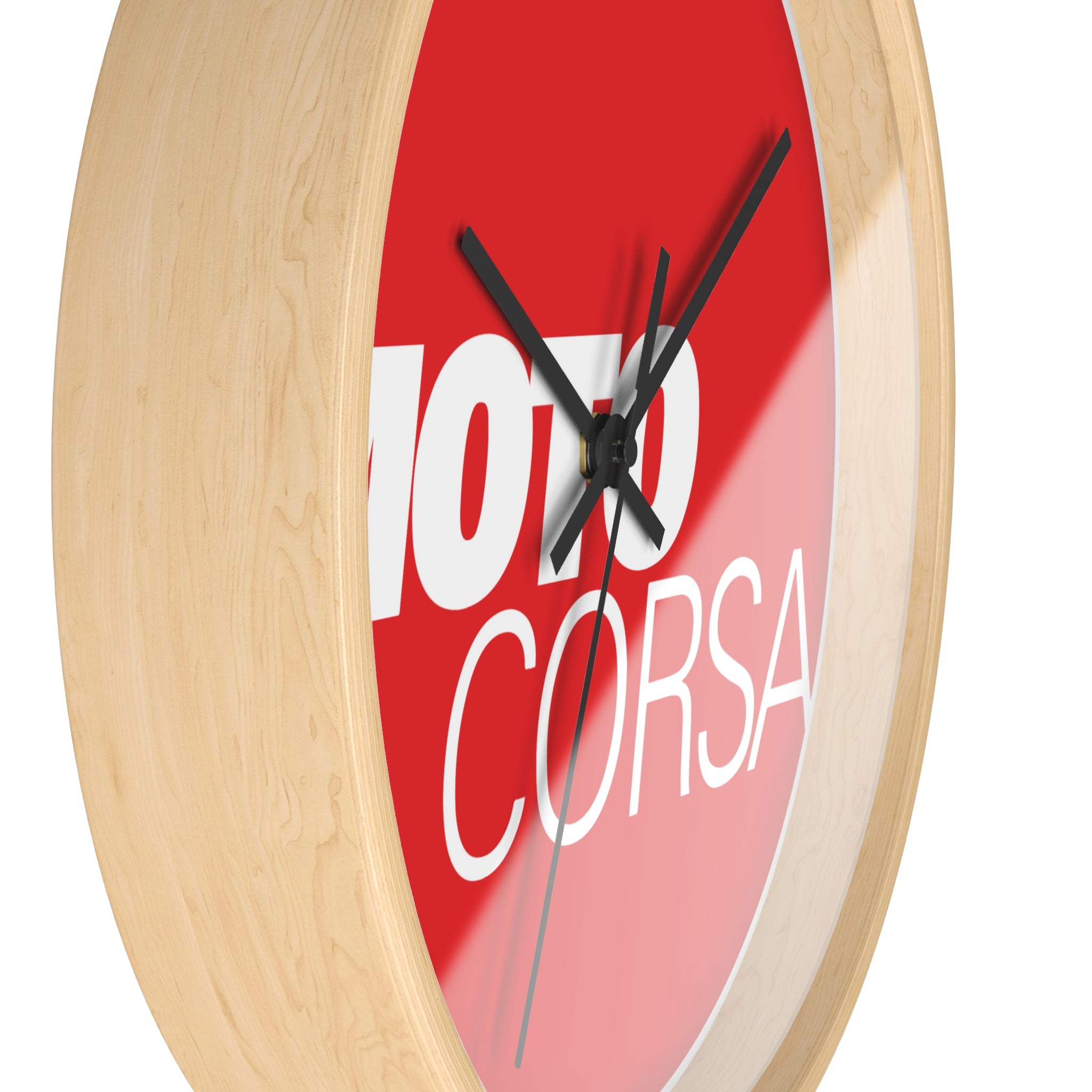 Moto Corsa Racing Wall Clock — Red Motorsport Decor