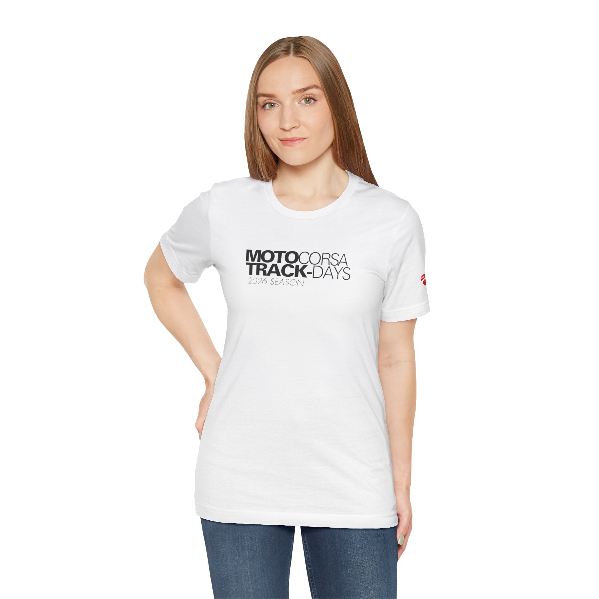 2026 MotoCorsa Track Days Tee — Black Lettering