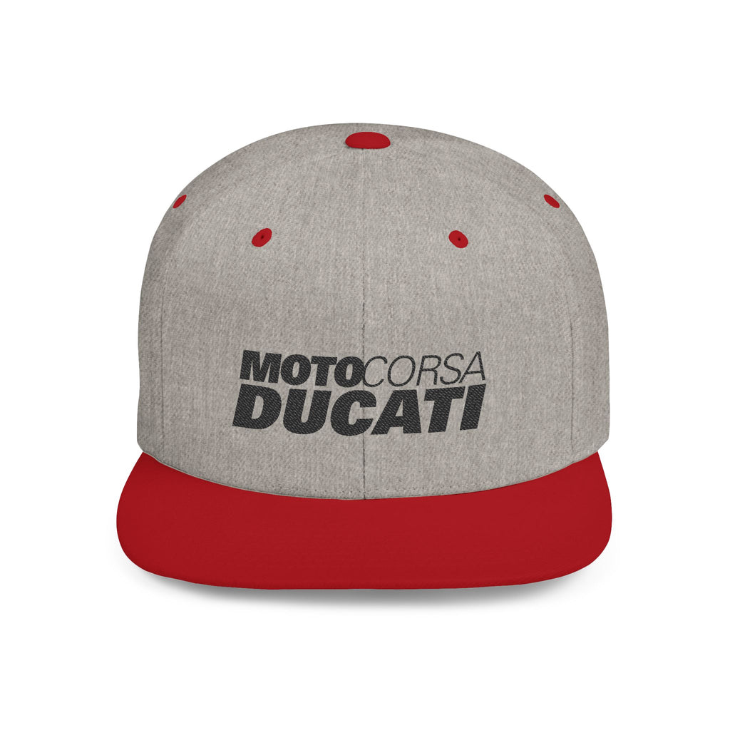 Ducati MotoCorsa Flat Bill Snapback  —  Embroidered Snapback