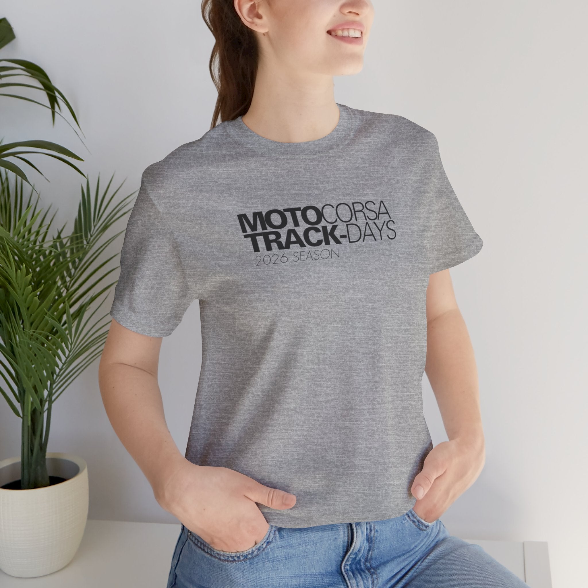 2026 MotoCorsa Track Days Tee — Black Lettering