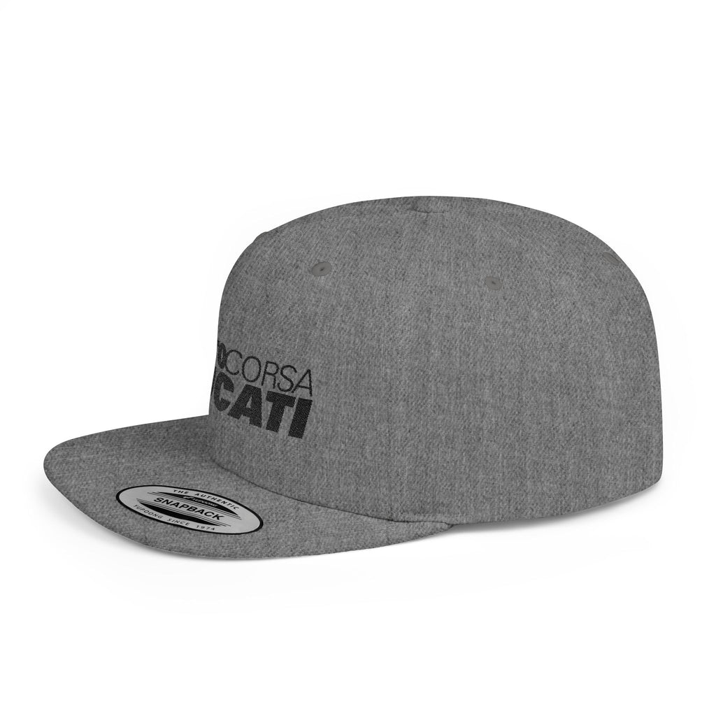 Ducati MotoCorsa Flat Bill Snapback  —  Embroidered Snapback