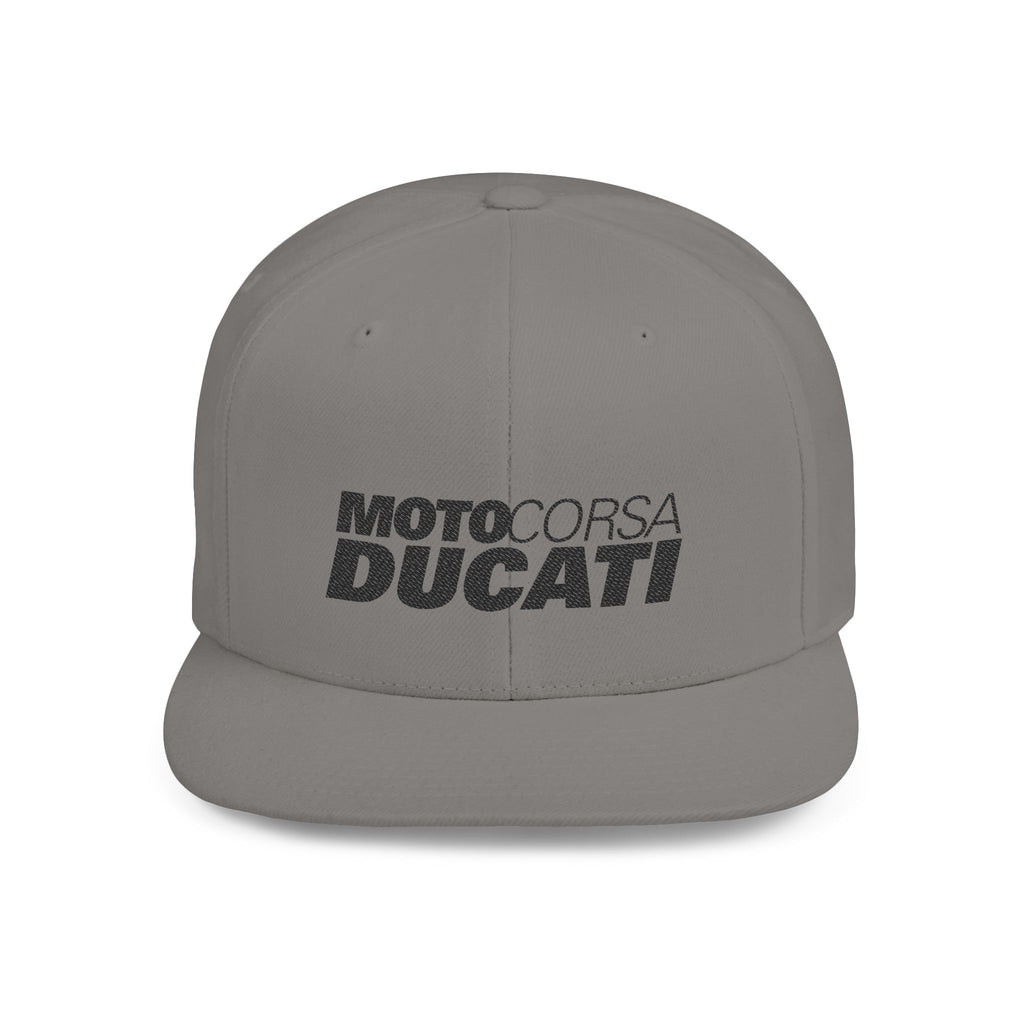Ducati MotoCorsa Flat Bill Snapback  —  Embroidered Snapback
