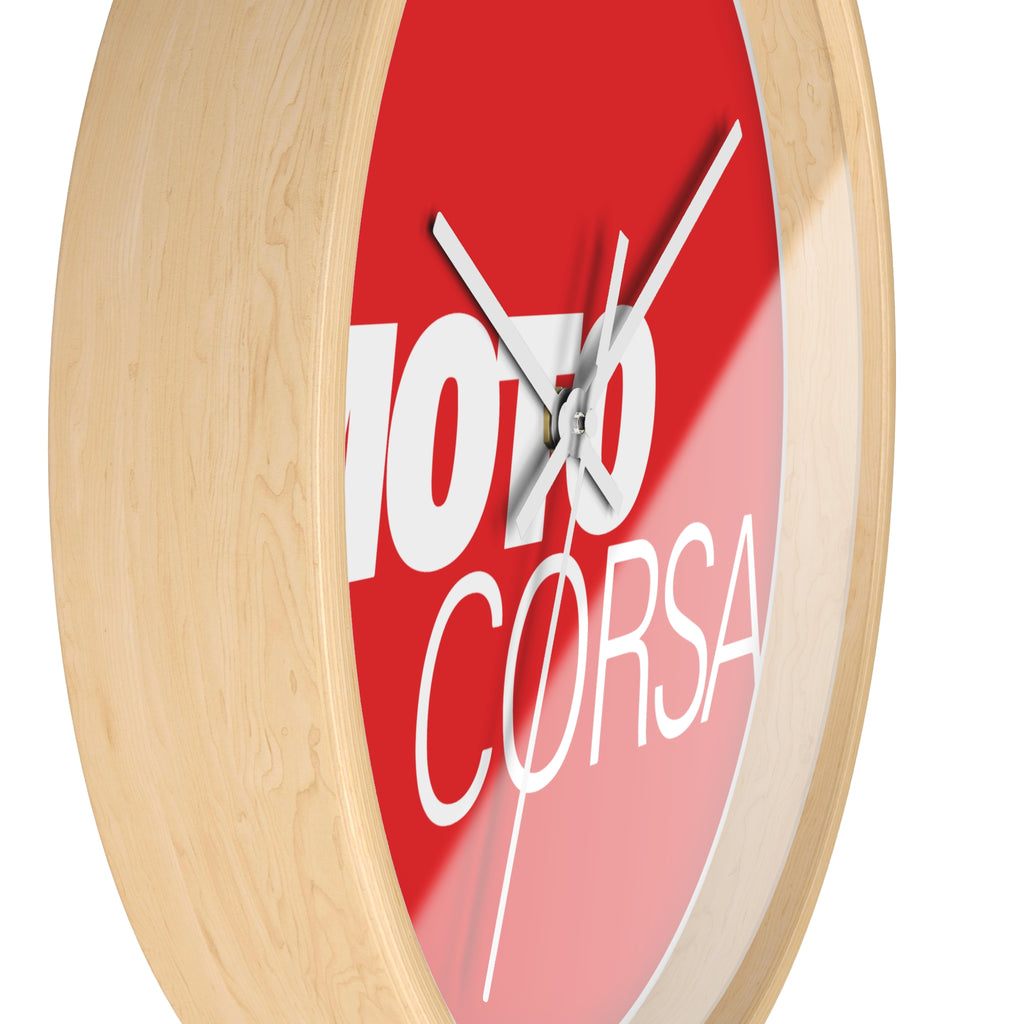 Moto Corsa Racing Wall Clock — Red Motorsport Decor