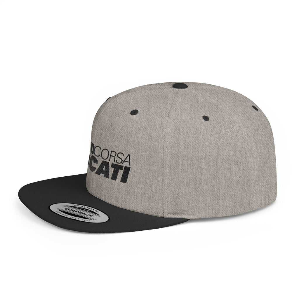 Ducati MotoCorsa Flat Bill Snapback  —  Embroidered Snapback