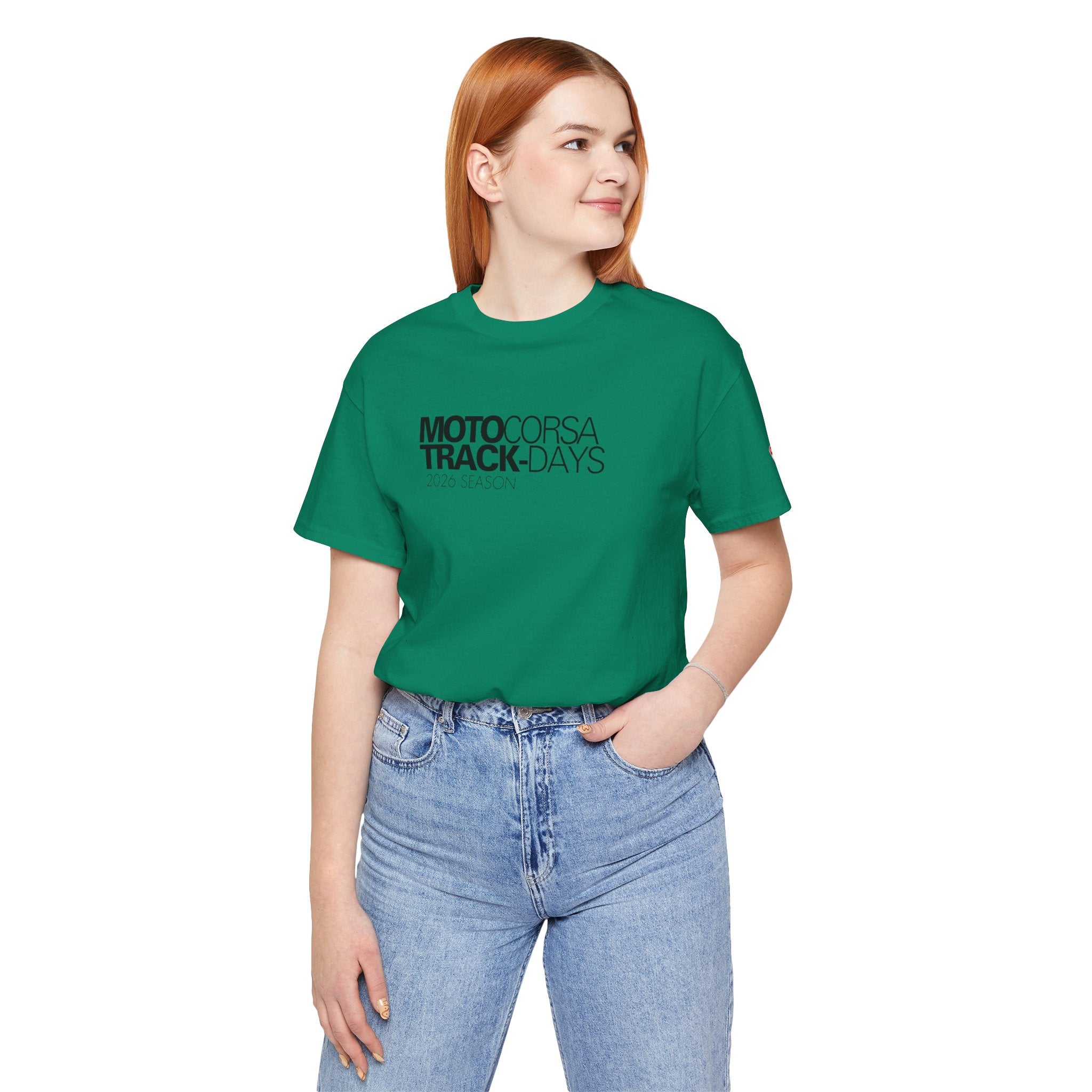 2026 MotoCorsa Track Days Tee — Black Lettering