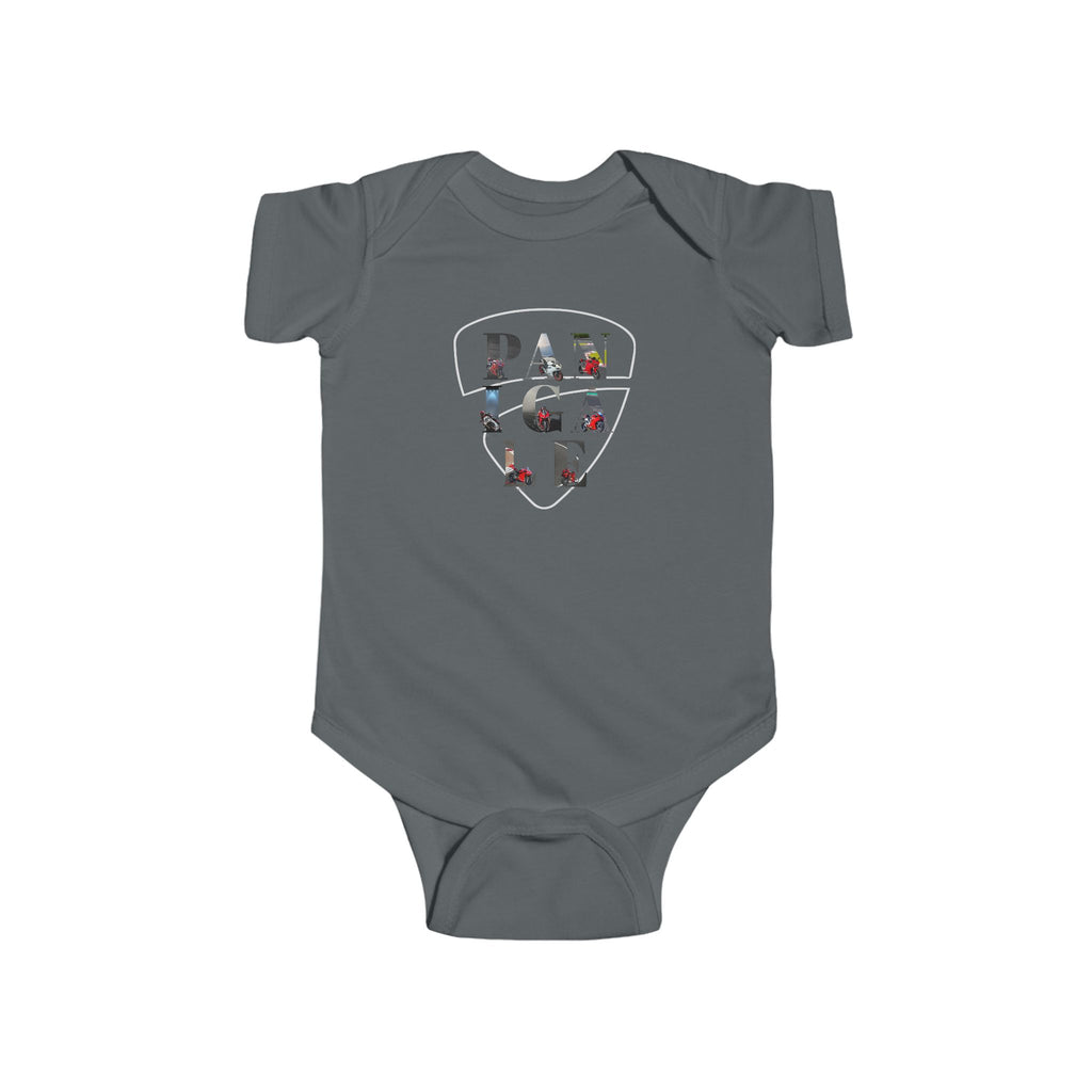 Panigale History Infant Bodysuit — Motorcycle Racing Onesie