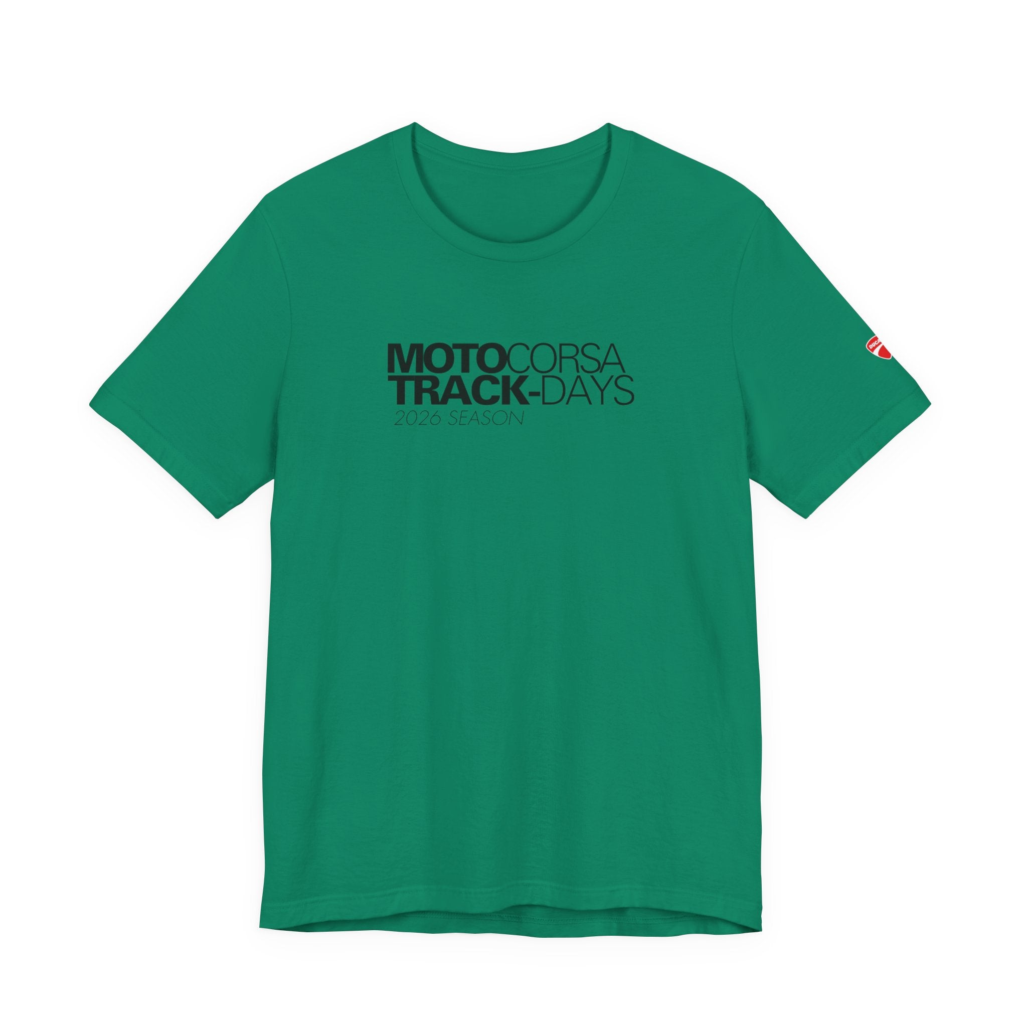 2026 MotoCorsa Track Days Tee — Black Lettering