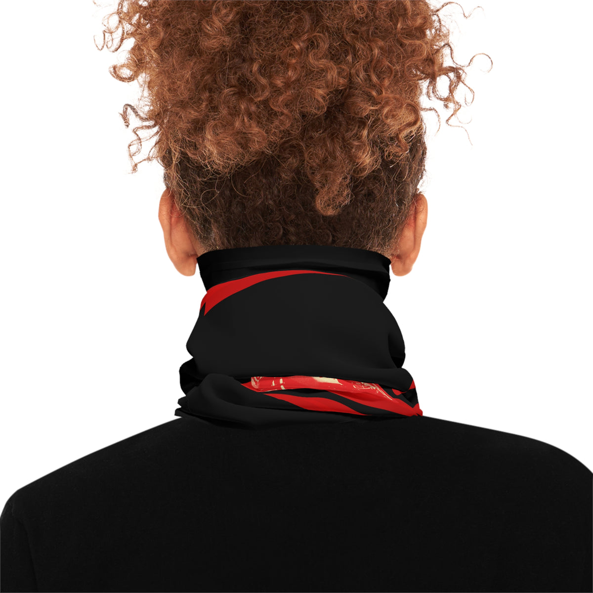 Moto Corsa Racing Neck Gaiter — Red Striped Motorcycle Face Shield