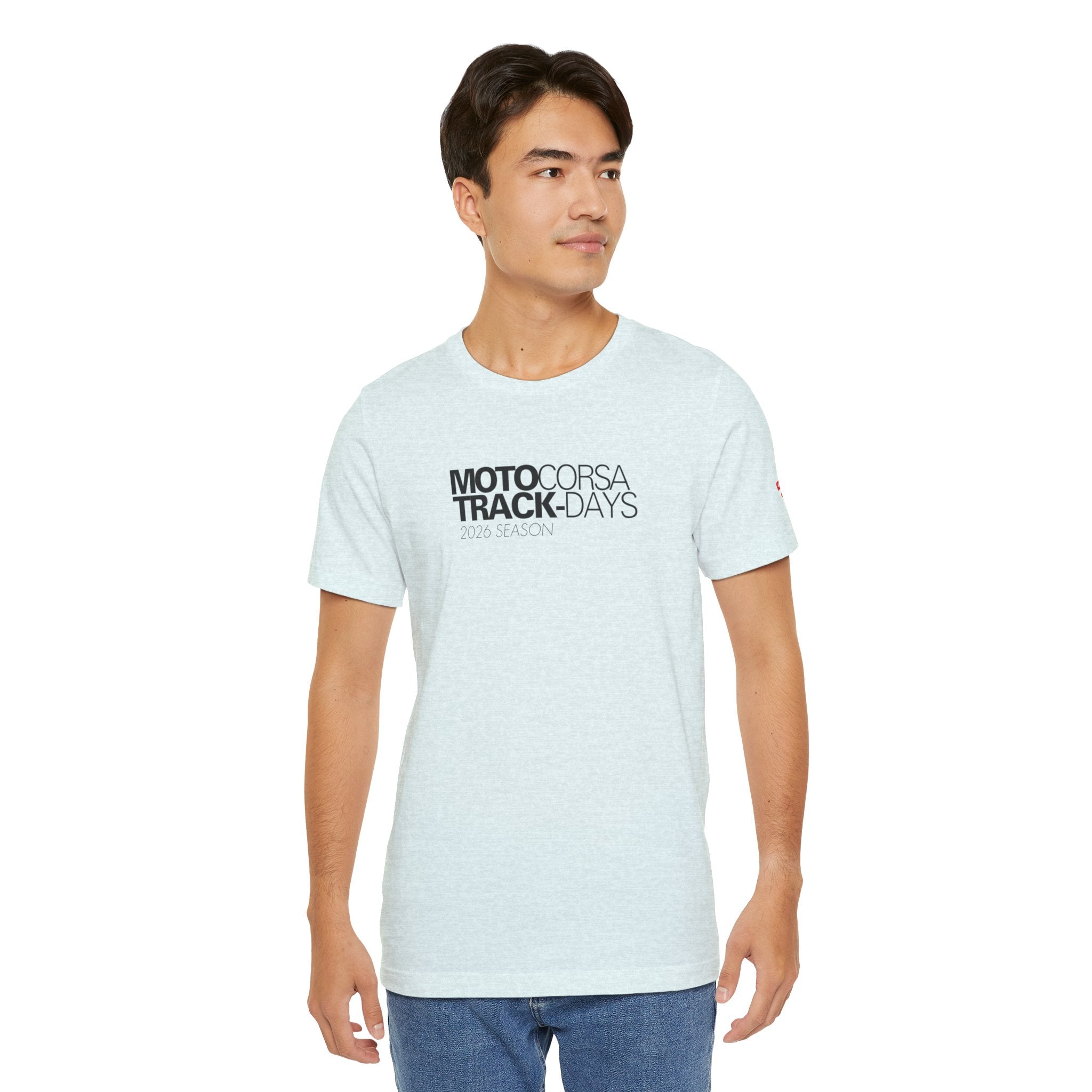 2026 MotoCorsa Track Days Tee — Black Lettering