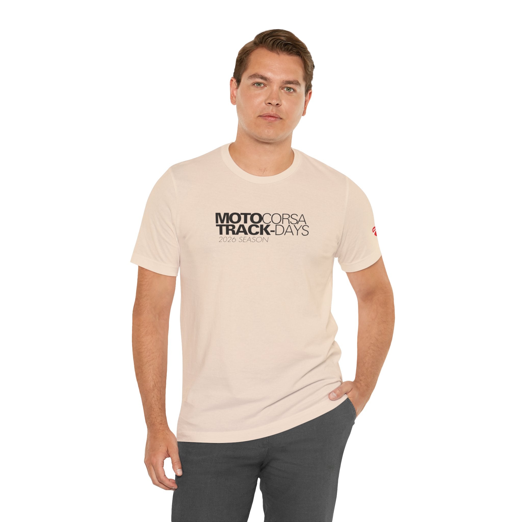2026 MotoCorsa Track Days Tee — Black Lettering