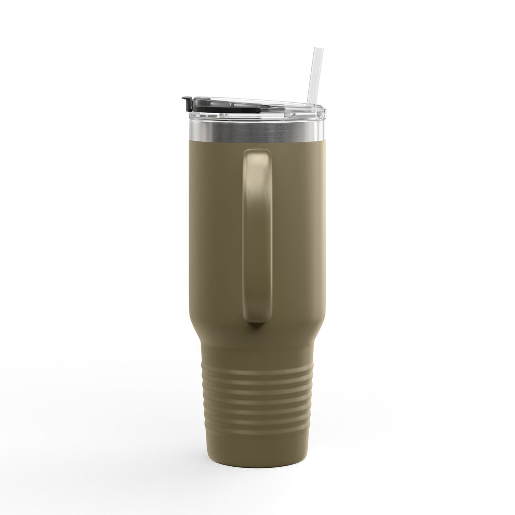 MotoCorsa 40oz Insulated Travel Mug — Red Vacuum Tumbler with Straw & Handle