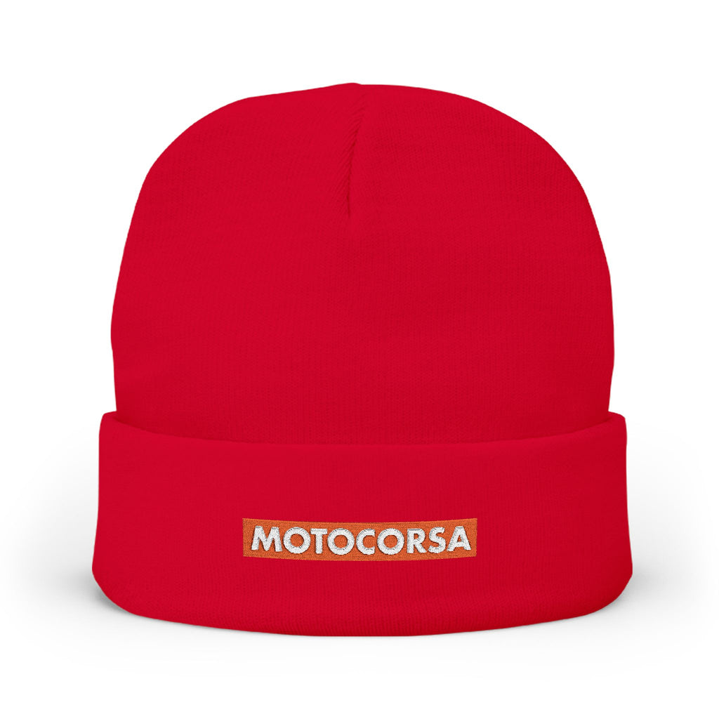 Motocorsa Embroidered Knit Beanie