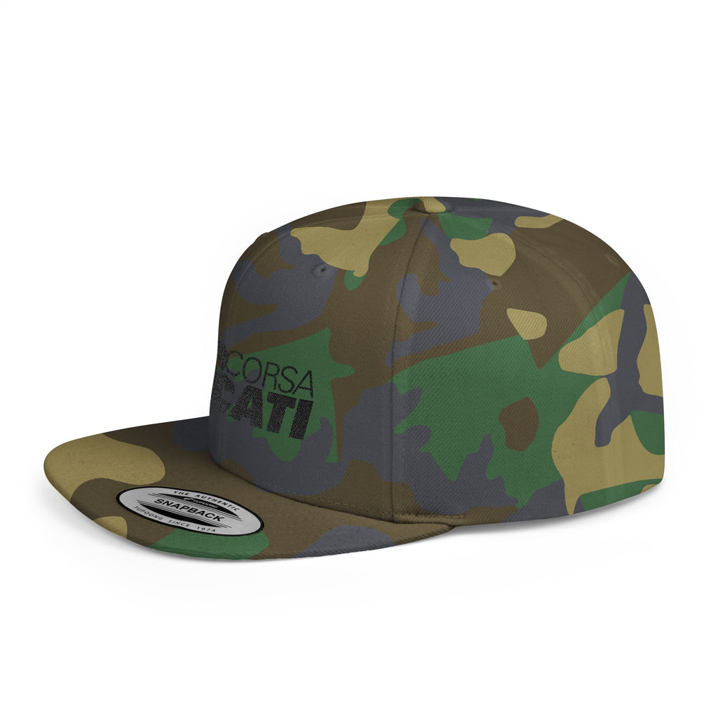 Ducati MotoCorsa Flat Bill Snapback  —  Embroidered Snapback