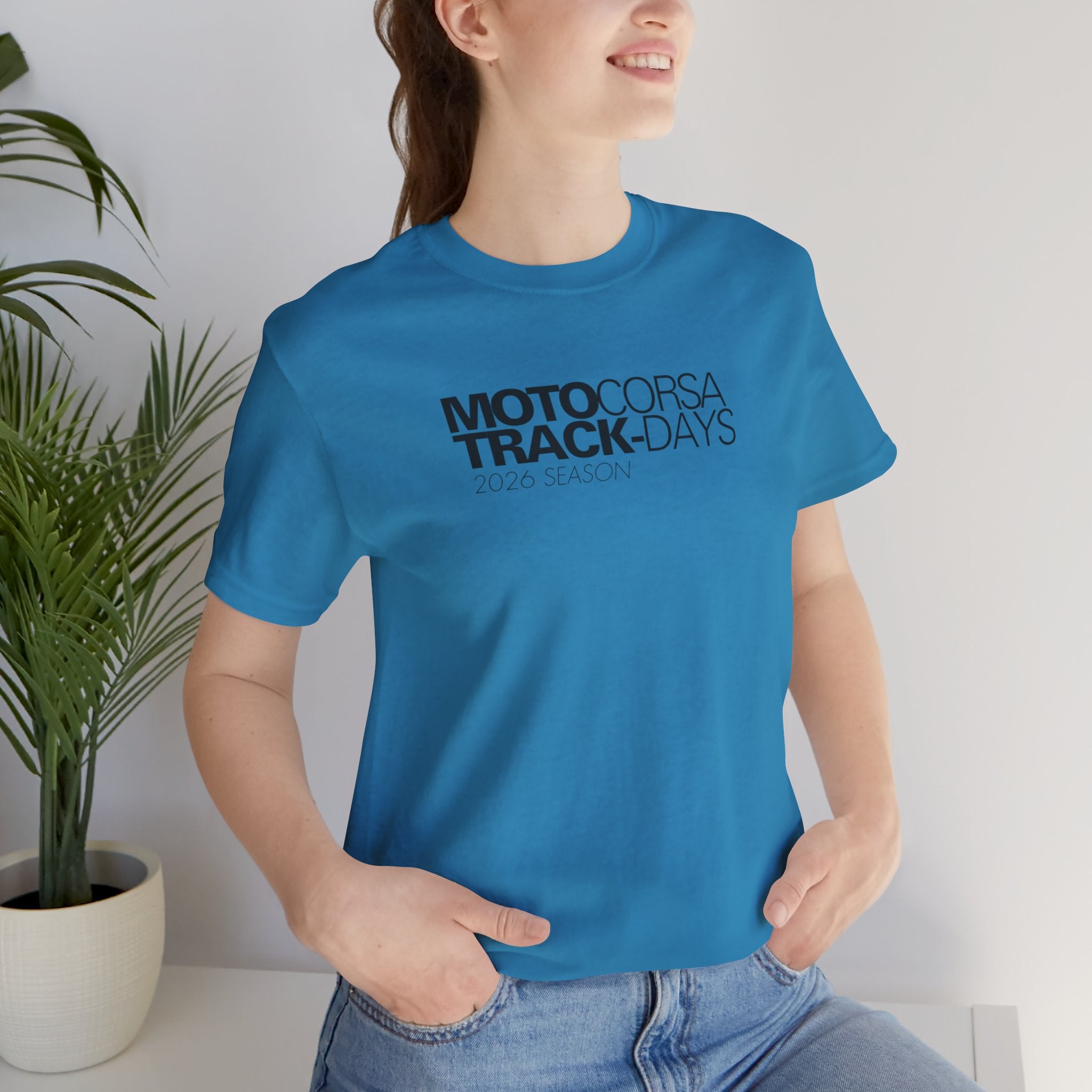 2026 MotoCorsa Track Days Tee — Black Lettering
