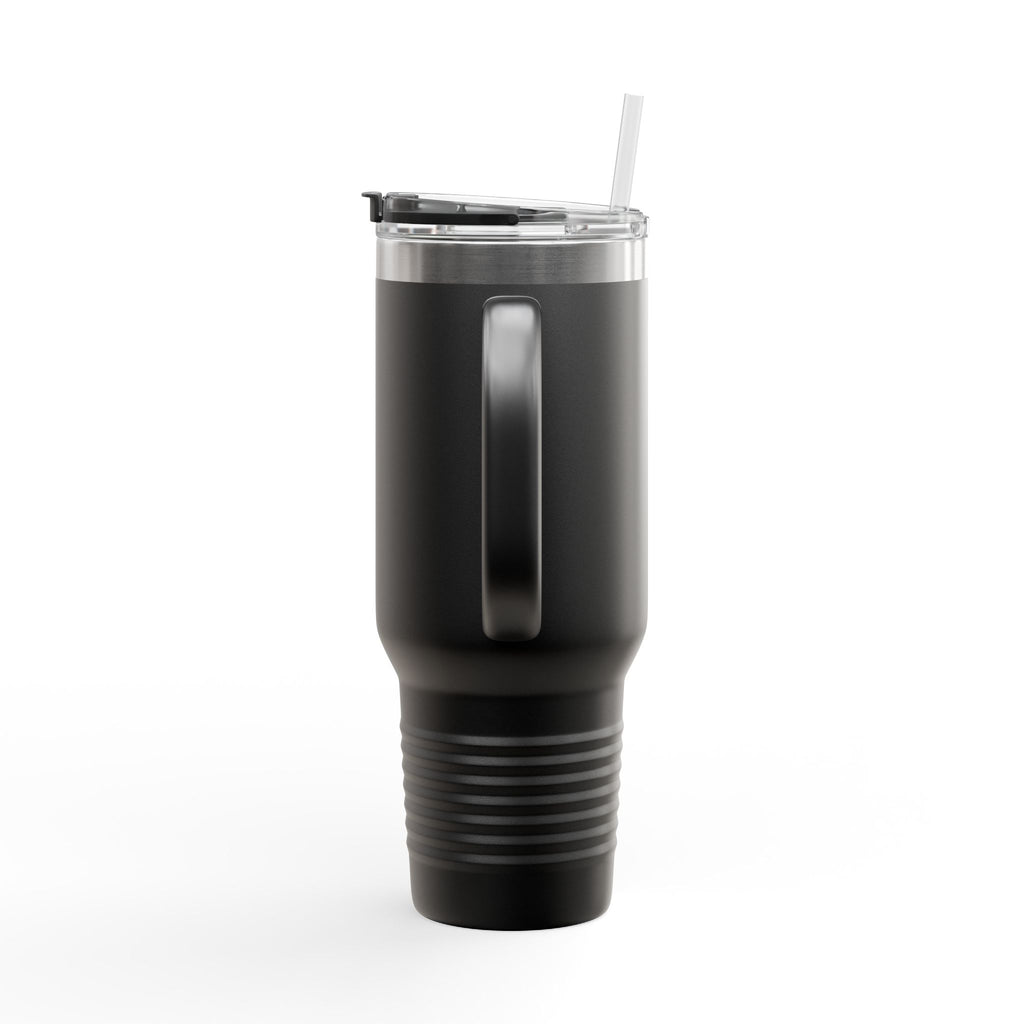 MotoCorsa 40oz Insulated Travel Mug — Red Vacuum Tumbler with Straw & Handle