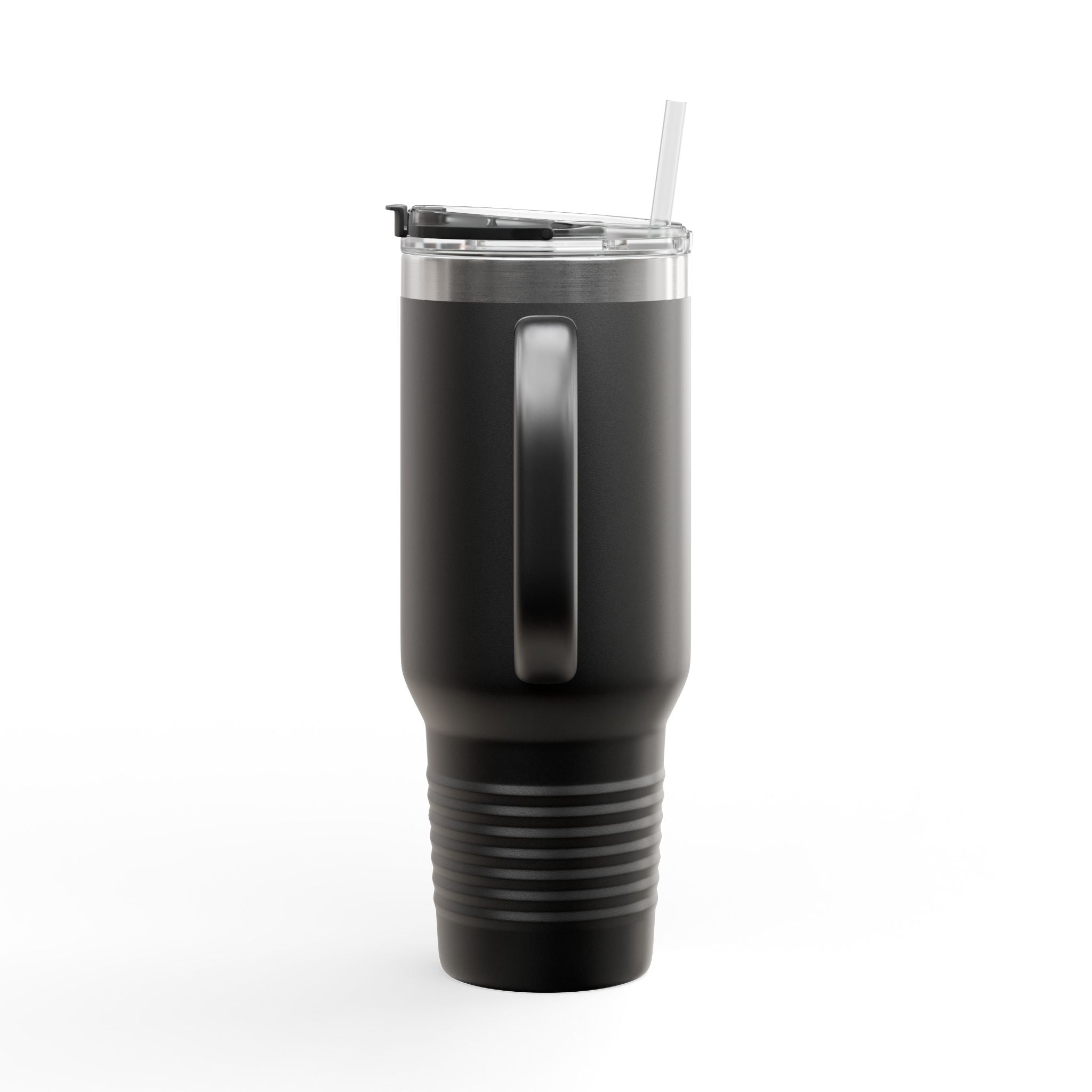 MotoCorsa 40oz Insulated Travel Mug — Red Vacuum Tumbler with Straw & Handle