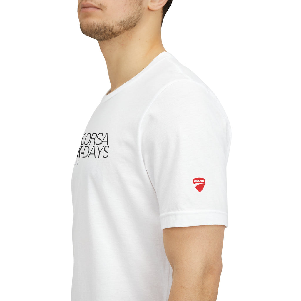 2026 MotoCorsa Track Days Tee — Black Lettering