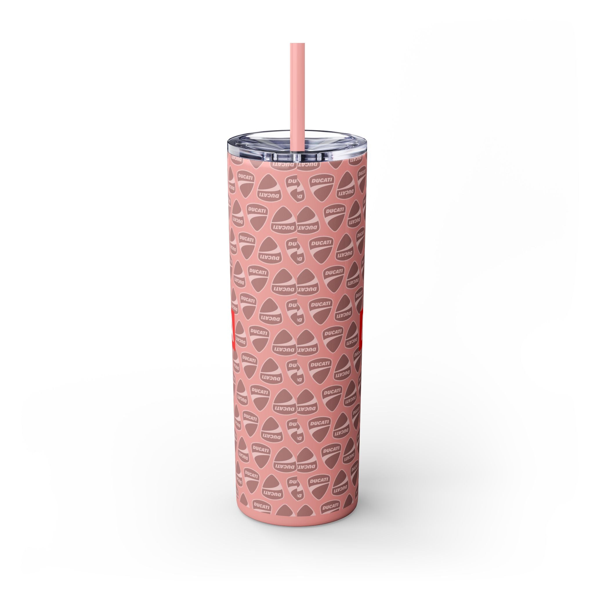Skinny 20oz Tumbler with Straw — MotoCore Logo Pattern