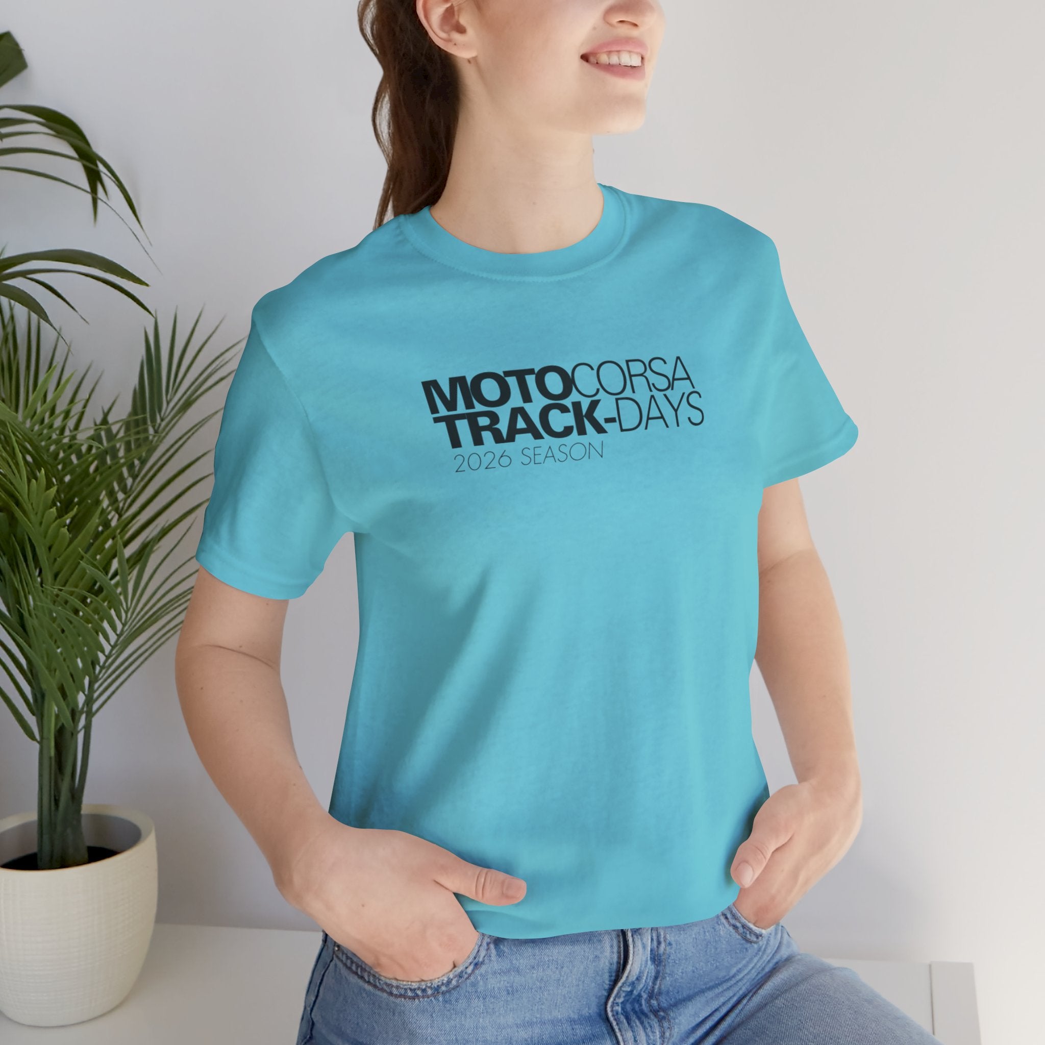 2026 MotoCorsa Track Days Tee — Black Lettering