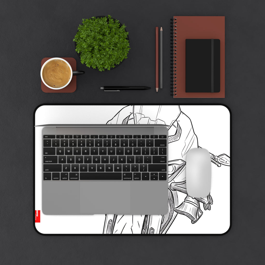 Ducati Superleggera Desk Mat — Hand-Drawn MotoCorsa Office Collection