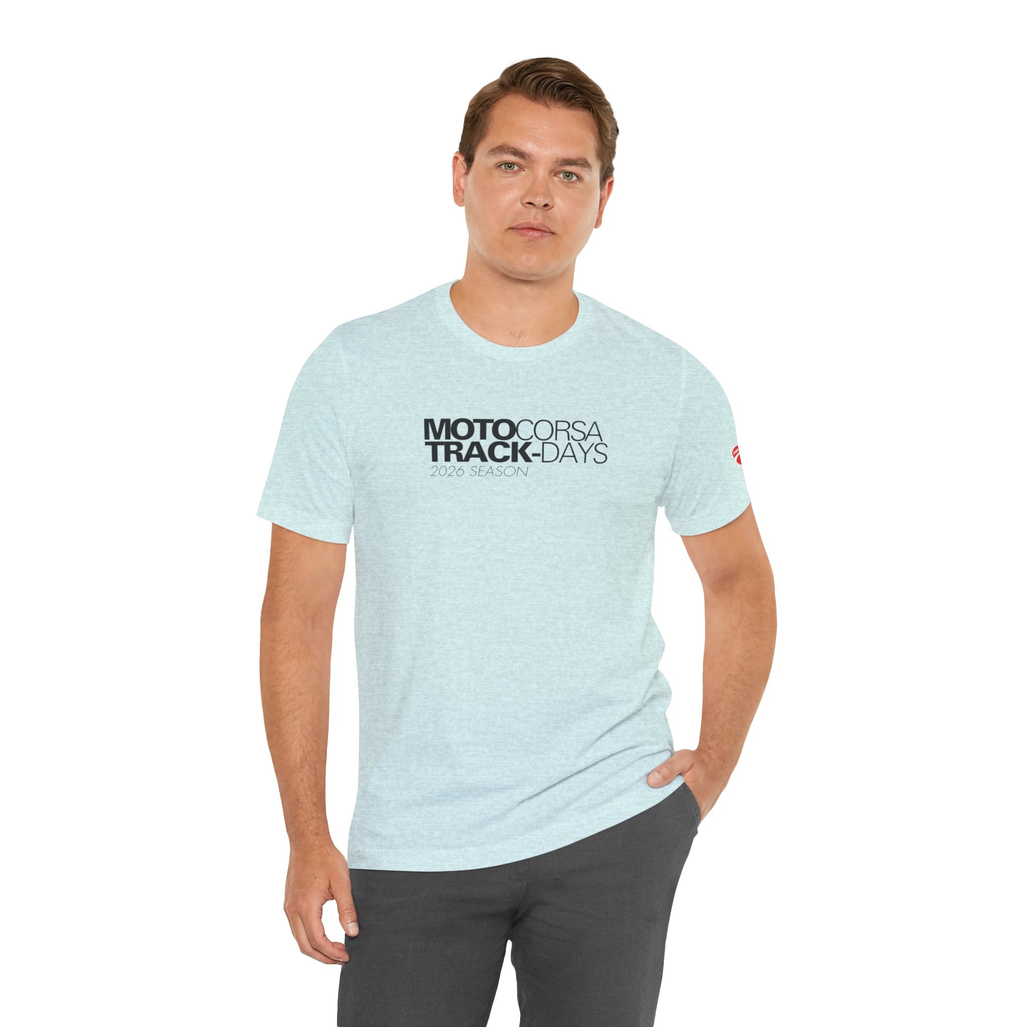 2026 MotoCorsa Track Days Tee — Black Lettering