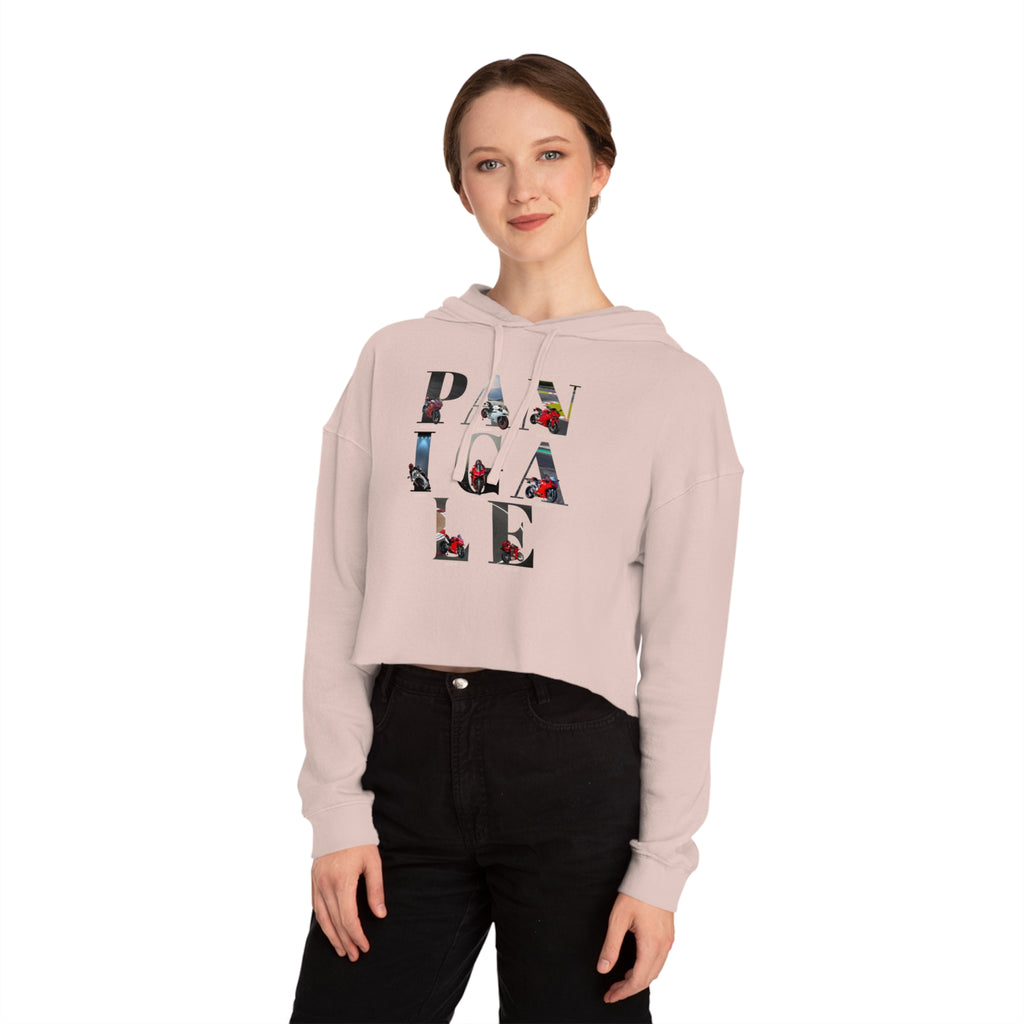 Cropped Hoodie — Panigale Floral Logo Women's Crop Hoodie