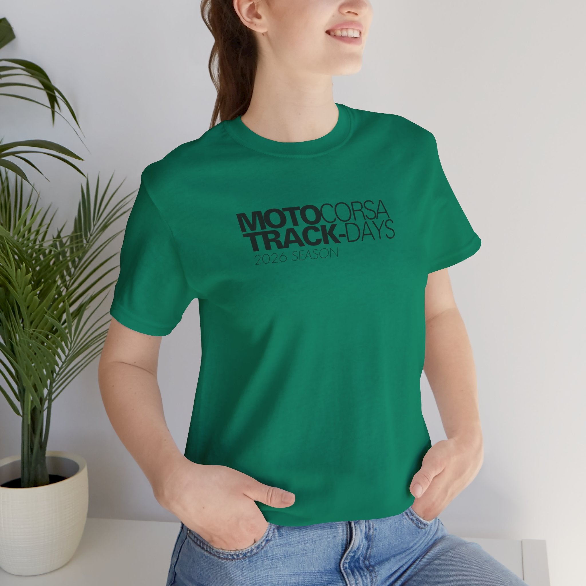 2026 MotoCorsa Track Days Tee — Black Lettering