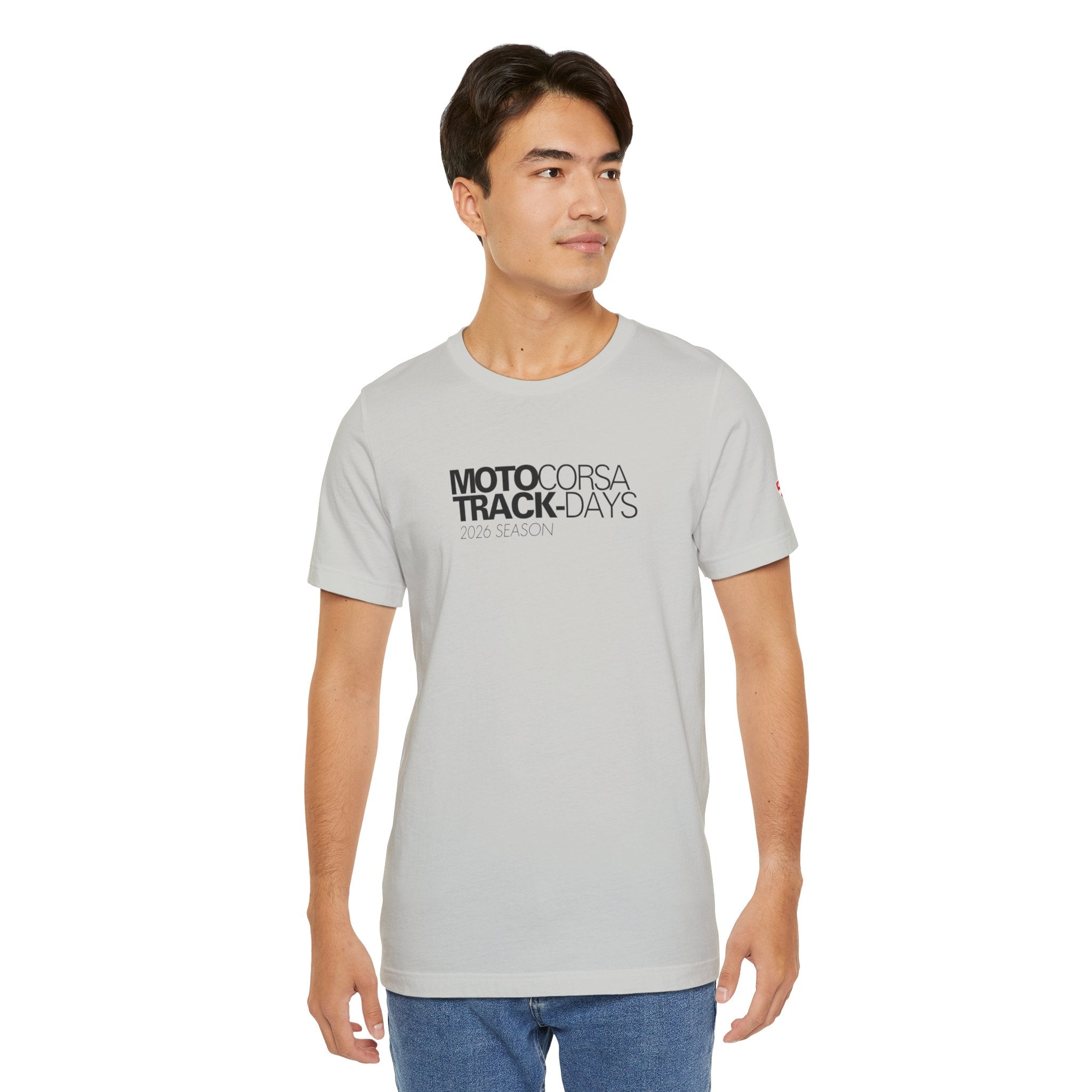 2026 MotoCorsa Track Days Tee — Black Lettering