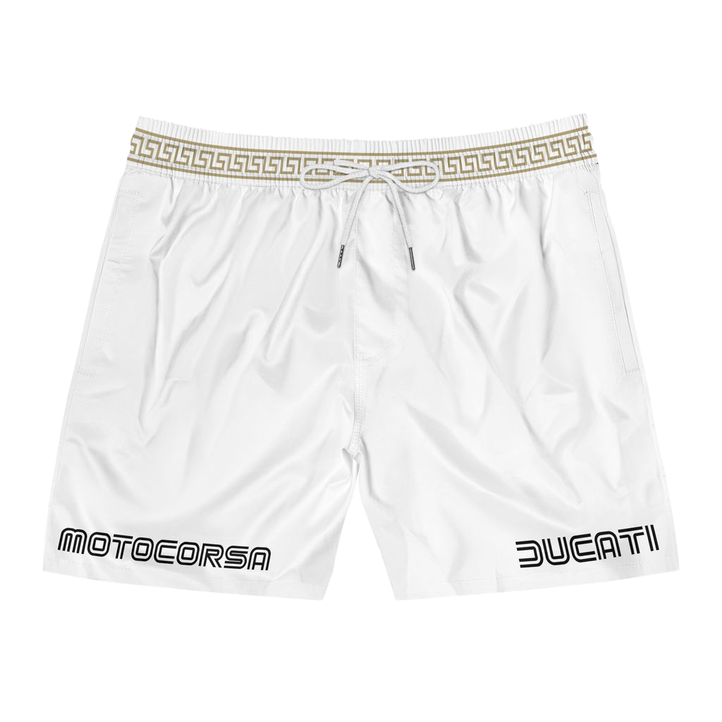 Ducati MotoCorsa Italian Boxing Swim Shorts — Men’s Mid-Length Beach Trunks