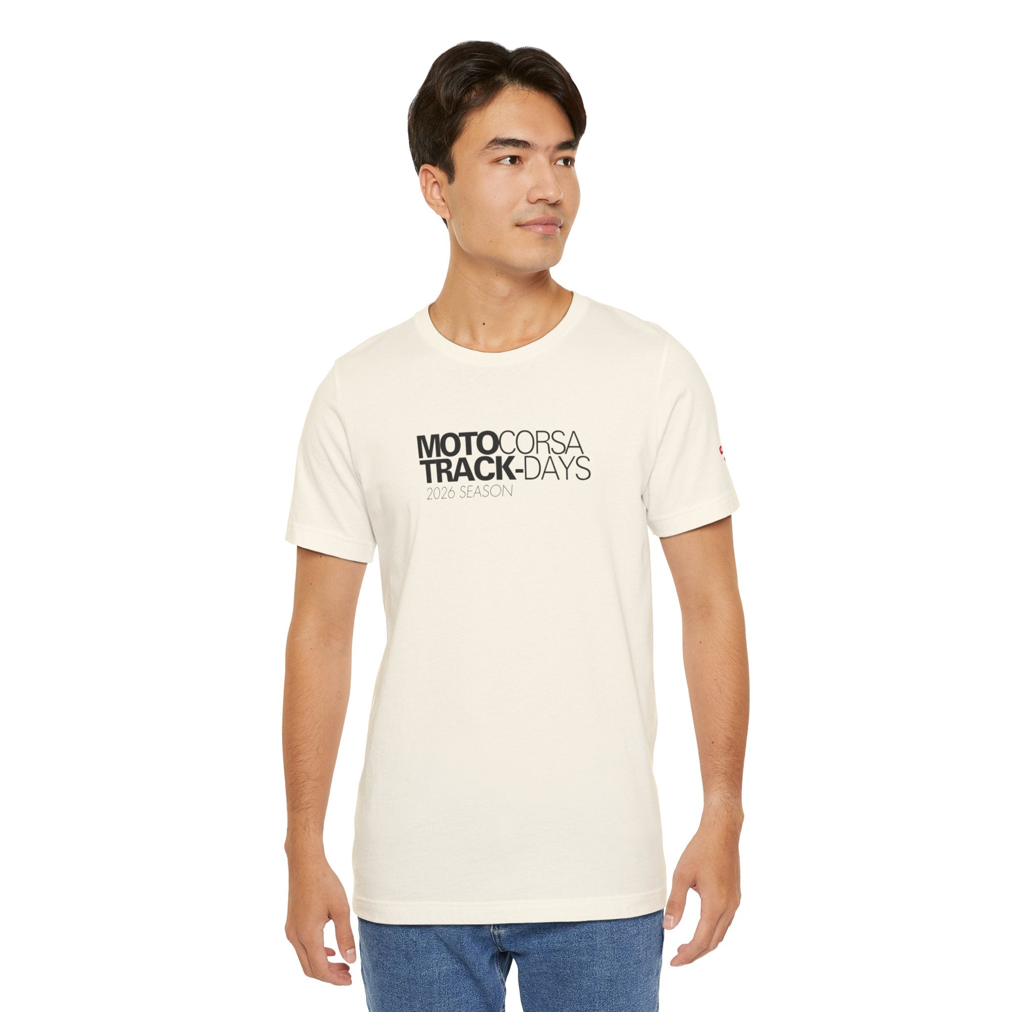 2026 MotoCorsa Track Days Tee — Black Lettering