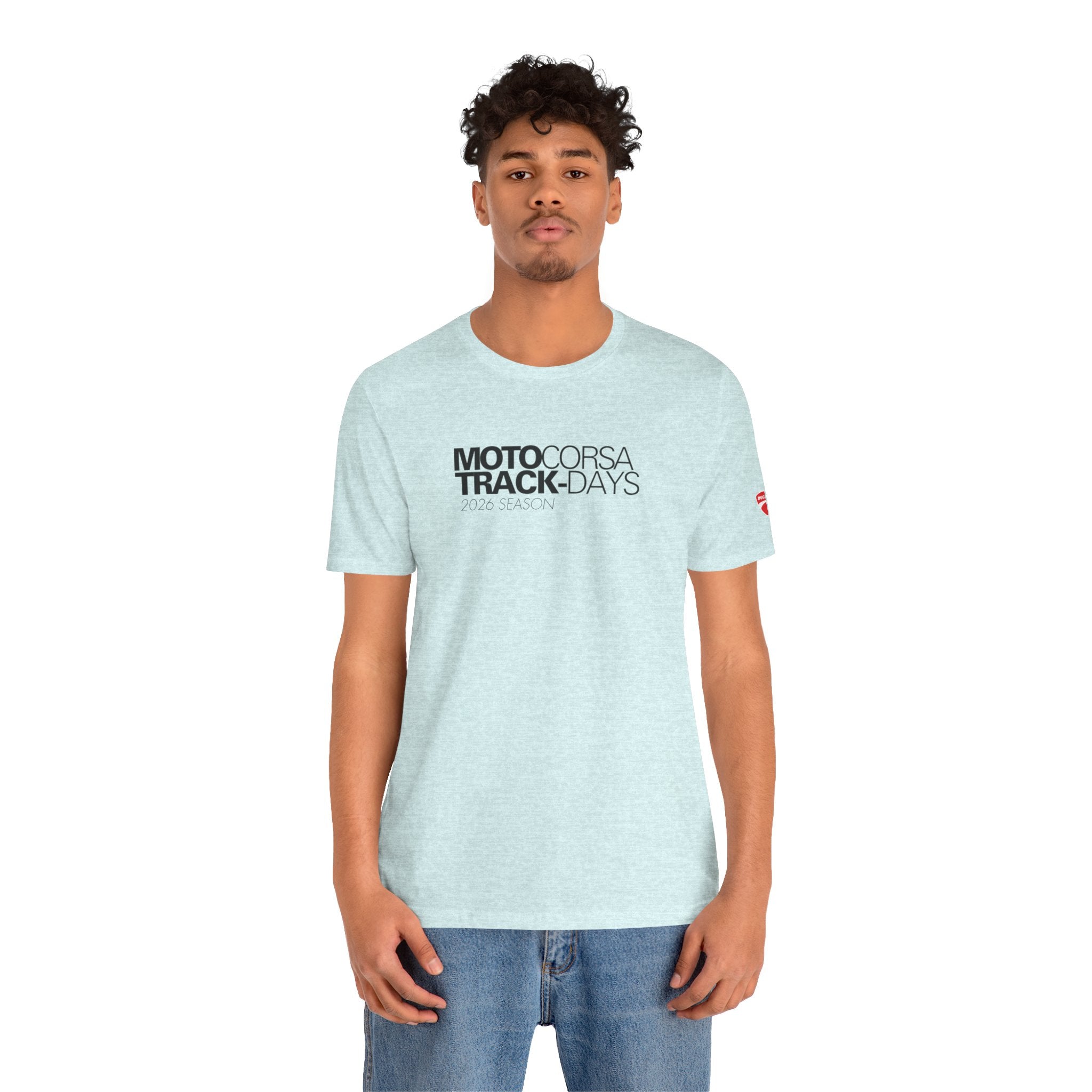 2026 MotoCorsa Track Days Tee — Black Lettering