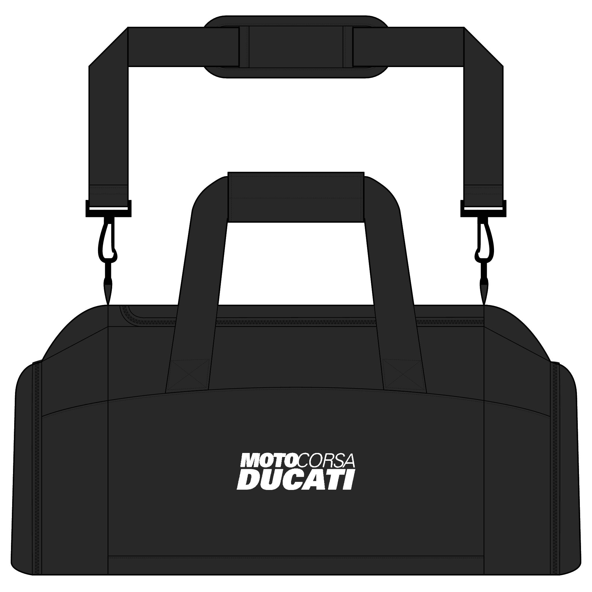 Ducati MotoCorsa Logo Gym Bag — Motorcycle Rider Duffle