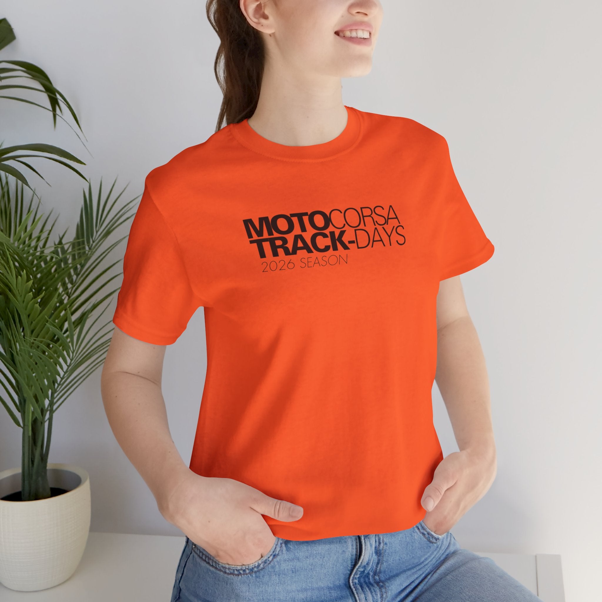 2026 MotoCorsa Track Days Tee — Black Lettering