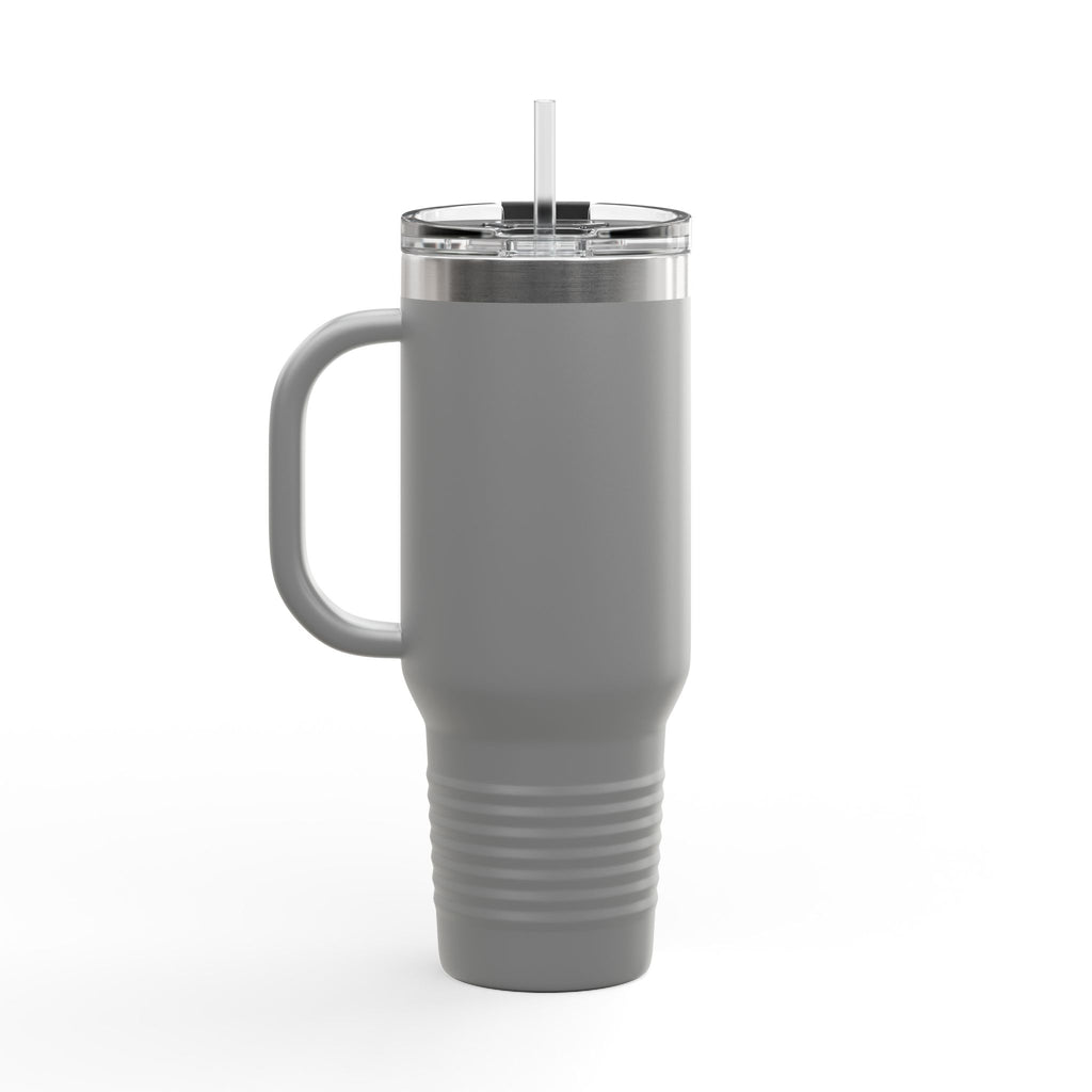 MotoCorsa 40oz Insulated Travel Mug — Red Vacuum Tumbler with Straw & Handle